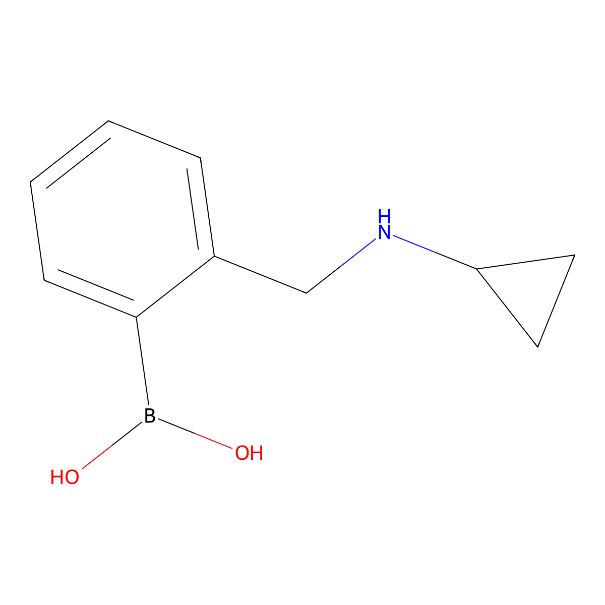 2-((Cyclopropylamino)methyl)phenylboronic acid molecular structure, CAS 1335490-75-9