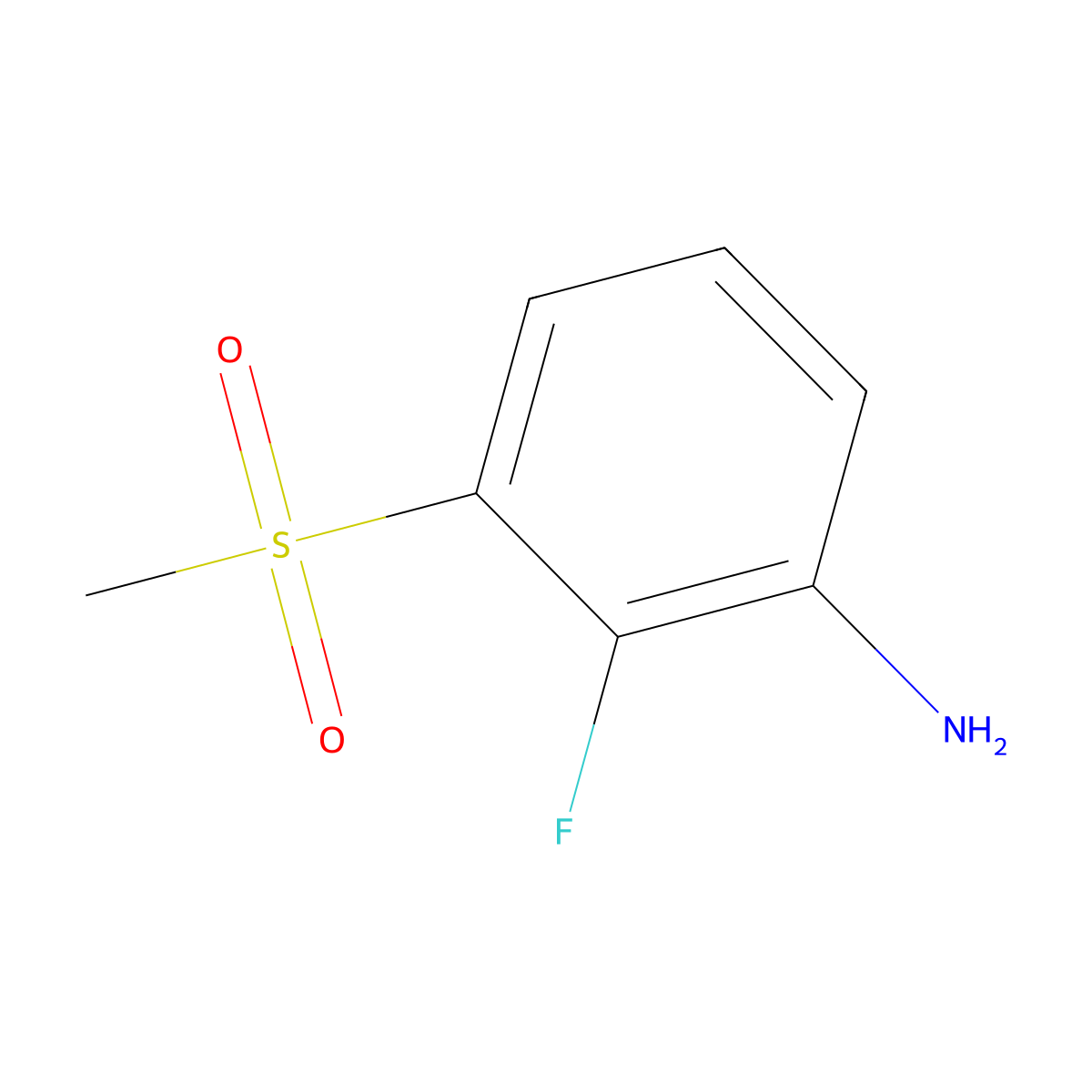 2-Fluoro-3-(methylsulfonyl)aniline molecular structure, CAS 1335496-06-4