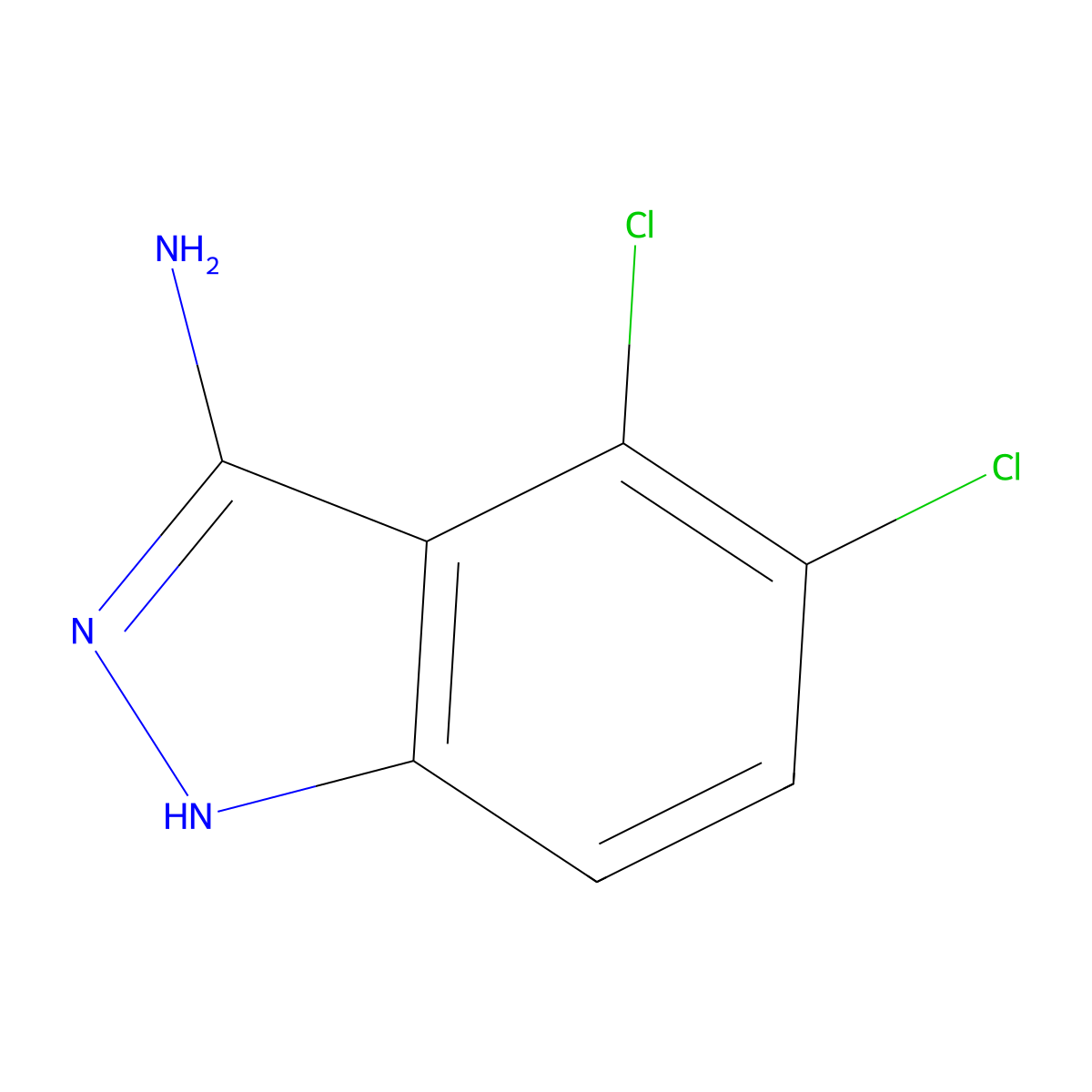 4,5-dichloro-1H-indazol-3-amine molecular structure, CAS 1335498-11-7