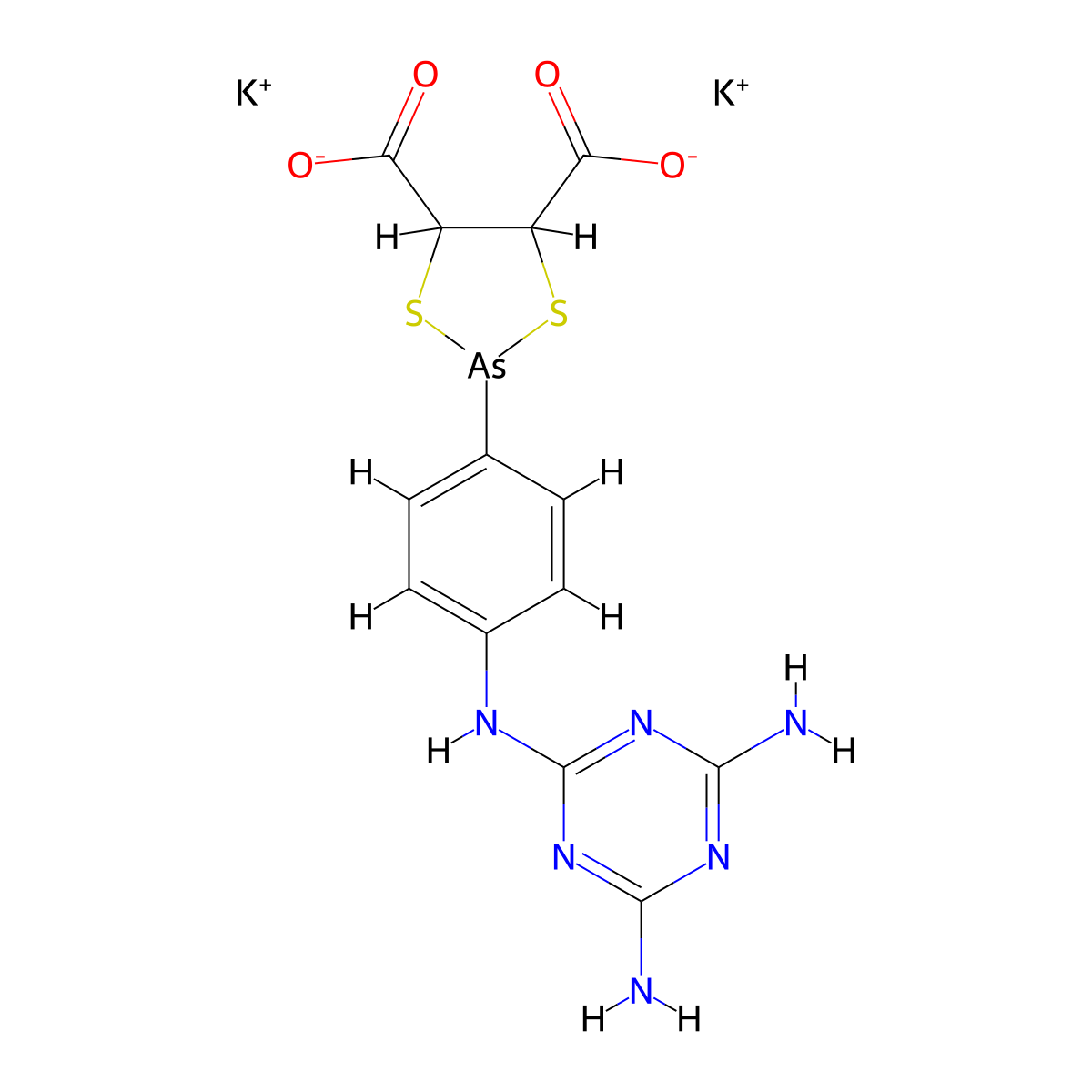 Melarsonyl Potassium molecular structure, CAS 13355-00-5