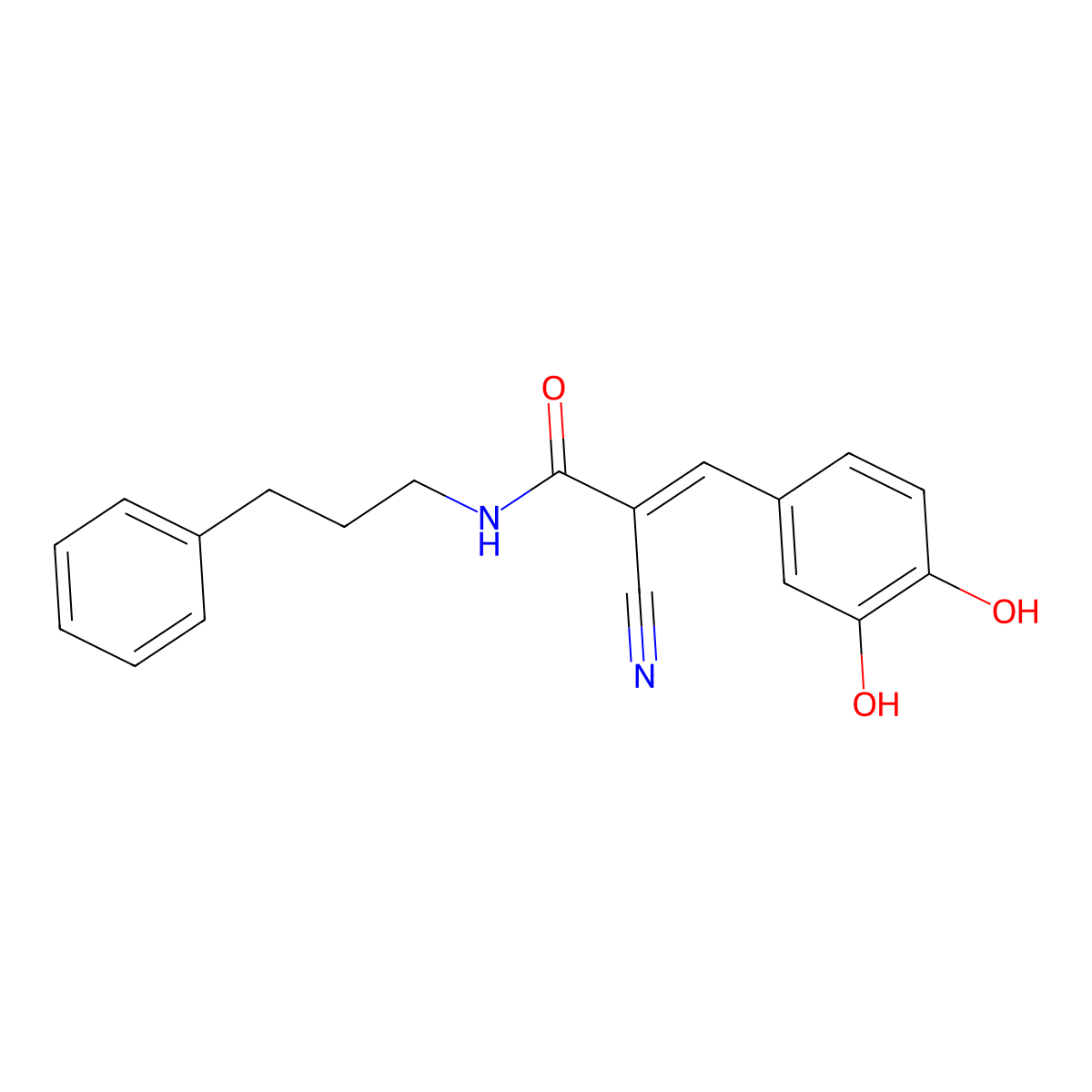 Tyrphostin AG 555 molecular structure, CAS 133550-34-2