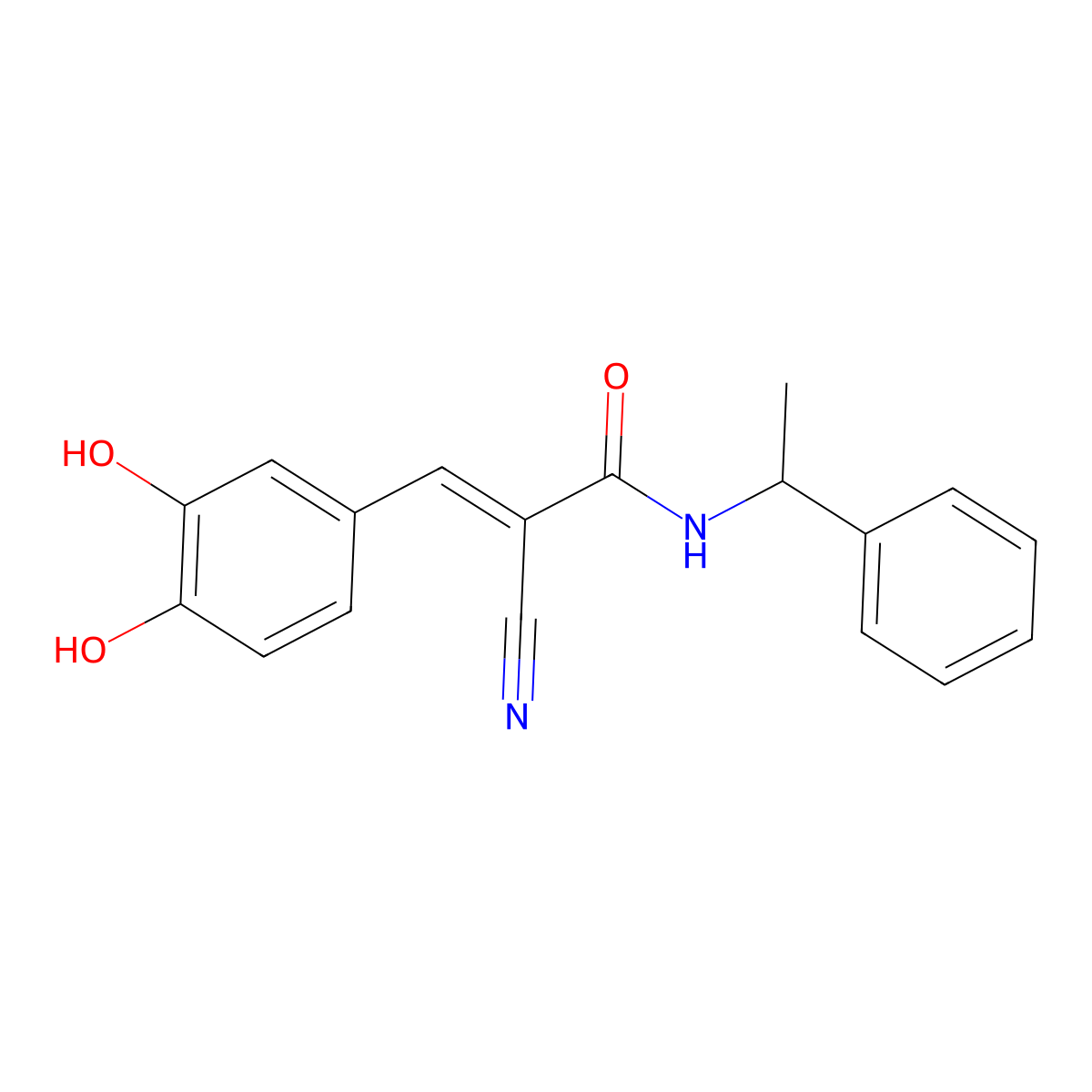 Tyrphostin Ag 835 molecular structure, CAS 133550-37-5