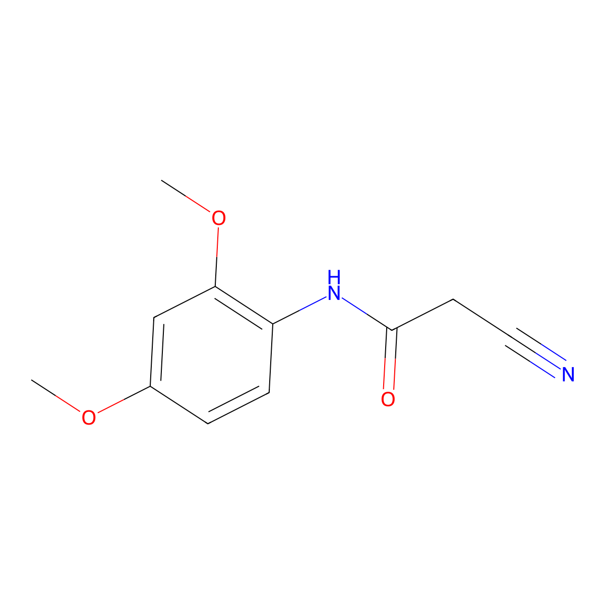 2-cyano-N-(2,4-dimethoxyphenyl)acetamide molecular structure, CAS 133550-46-6