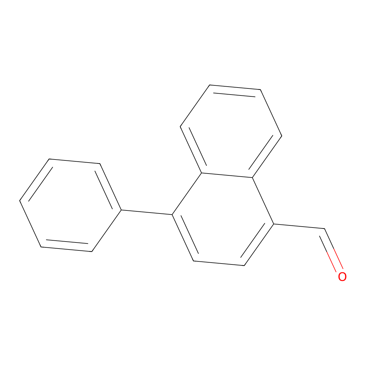 4-Phenylnaphthalene-1-carbaldehyde molecular structure, CAS 133550-74-0