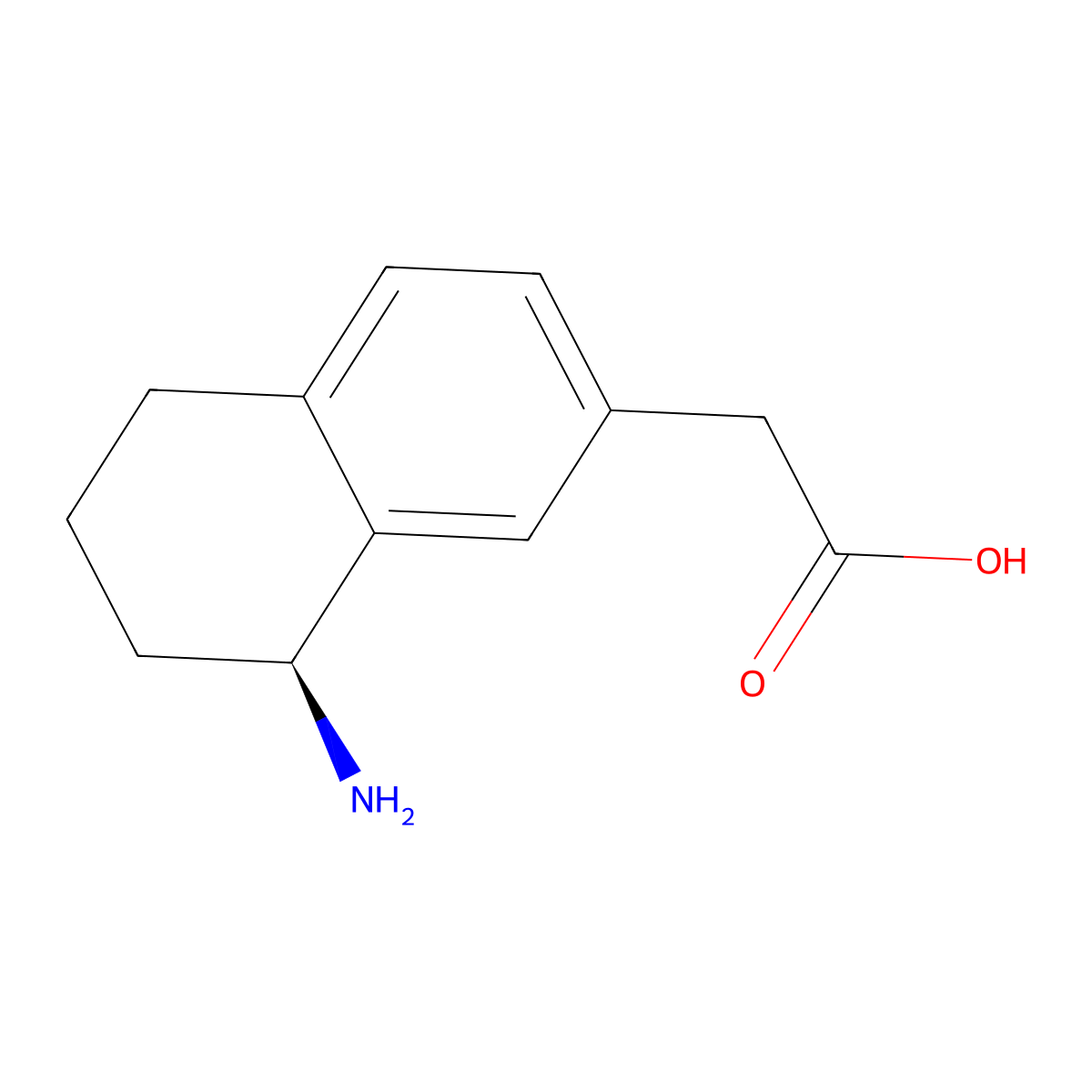 (S)-2-(8-Amino-5,6,7,8-tetrahydronaphthalen-2-yl)acetic acid molecular structure, CAS 1335504-95-4