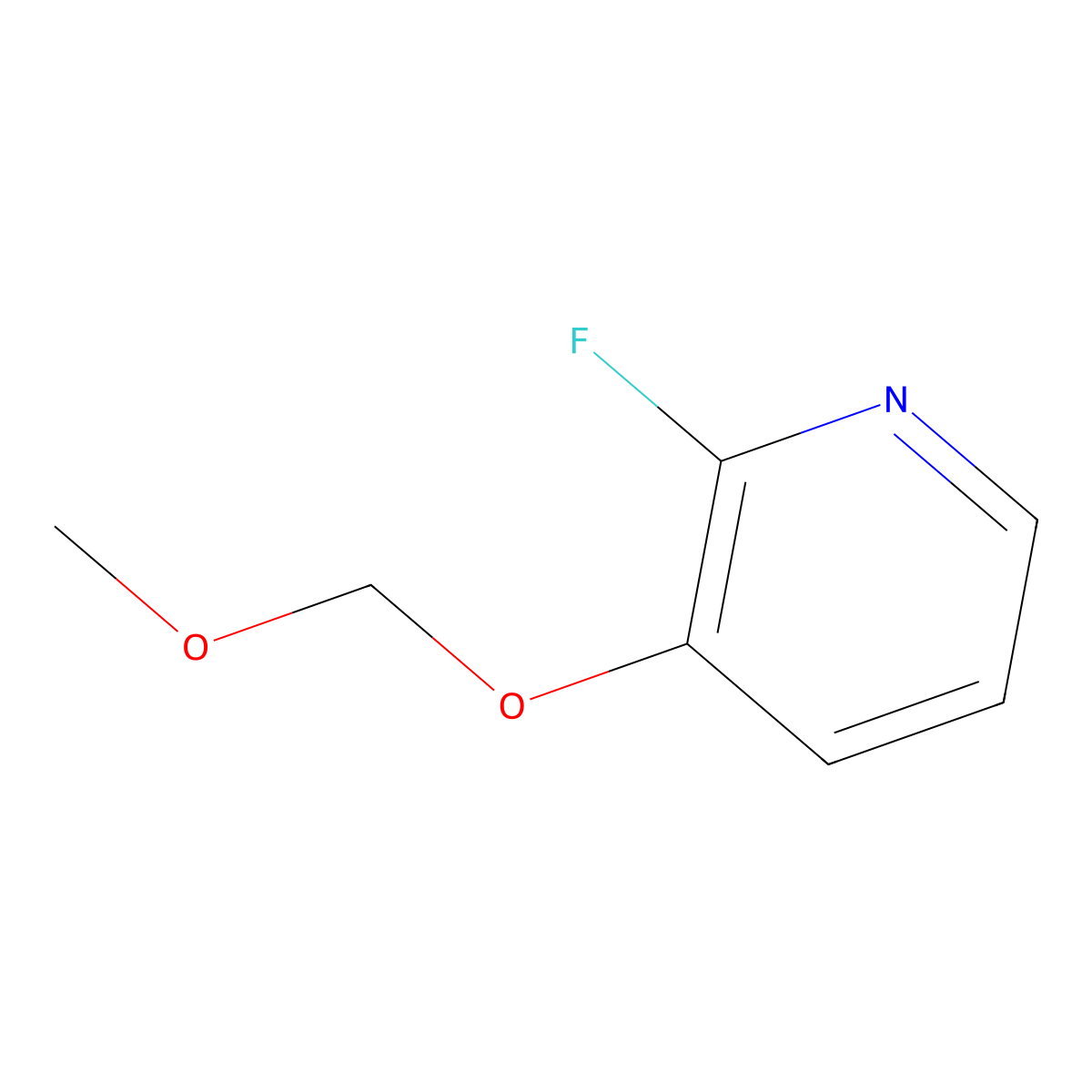 2-Fluoro-3-(methoxymethoxy)pyridine molecular structure, CAS 1335512-19-0