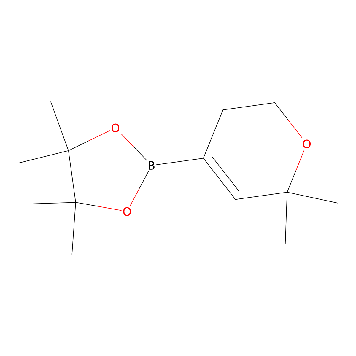 2-(6,6-dimethyl-3,6-dihydro-2H-pyran-4-yl)-4,4,5,5-tetramethyl-1,3,2-dioxaborolane molecular structure, CAS 1335514-72-1