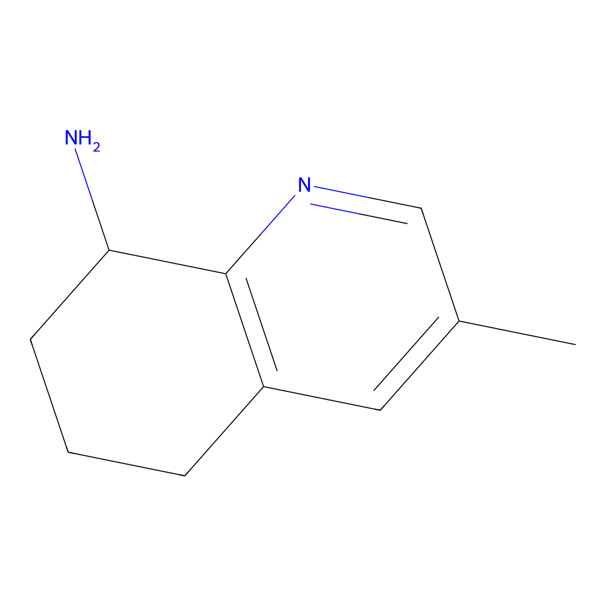 (S)-3-Methyl-5,6,7,8-tetrahydroquinolin-8-amine molecular structure, CAS 1335562-65-6