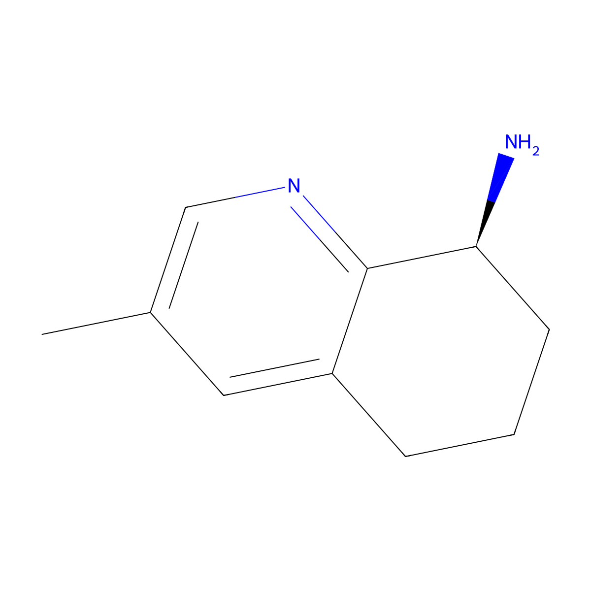(S)-3-Methyl-5,6,7,8-tetrahydroquinolin-8-amine molecular structure, CAS 1335562-65-6