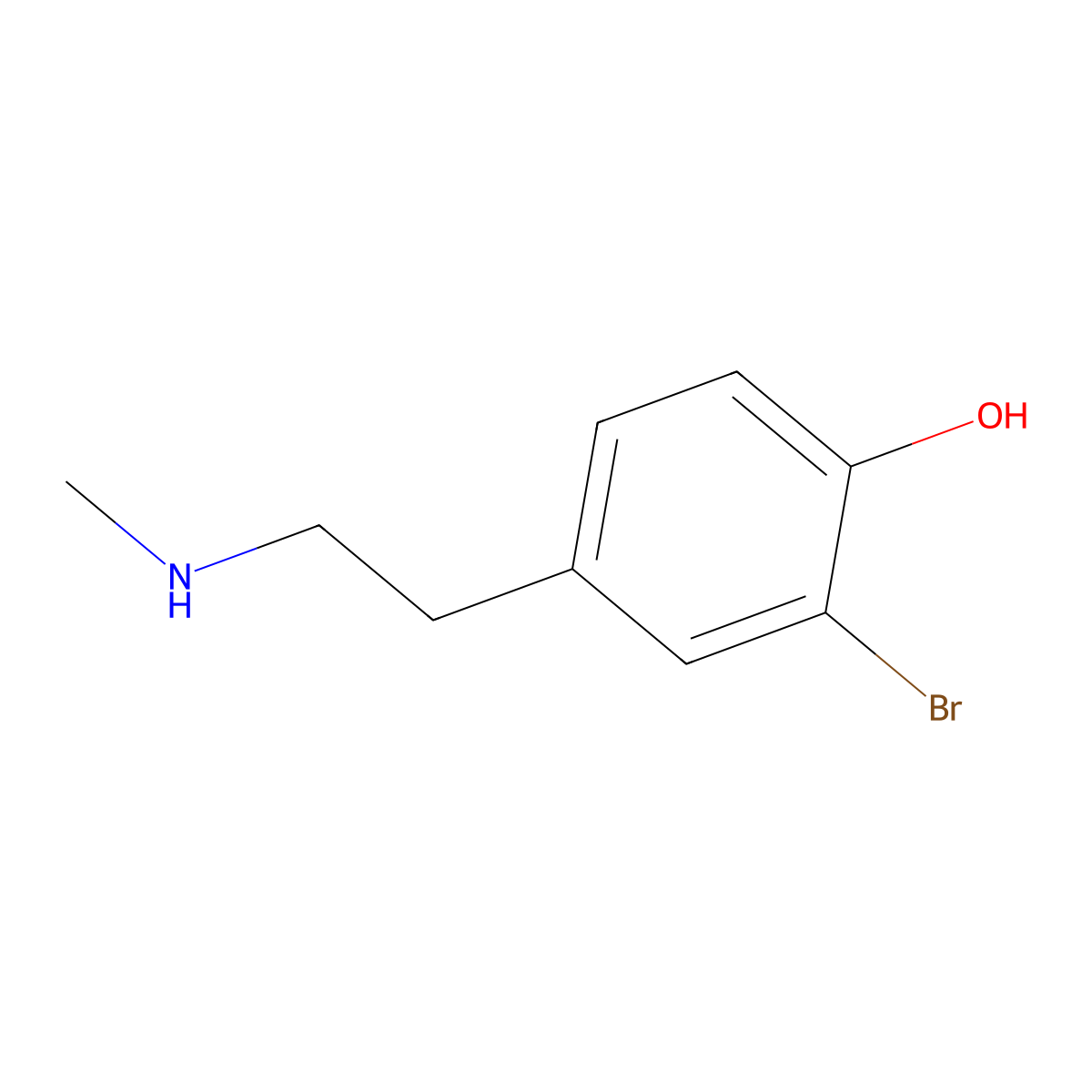 3-Bromo-N-methyltyramine molecular structure, CAS 1335567-72-0