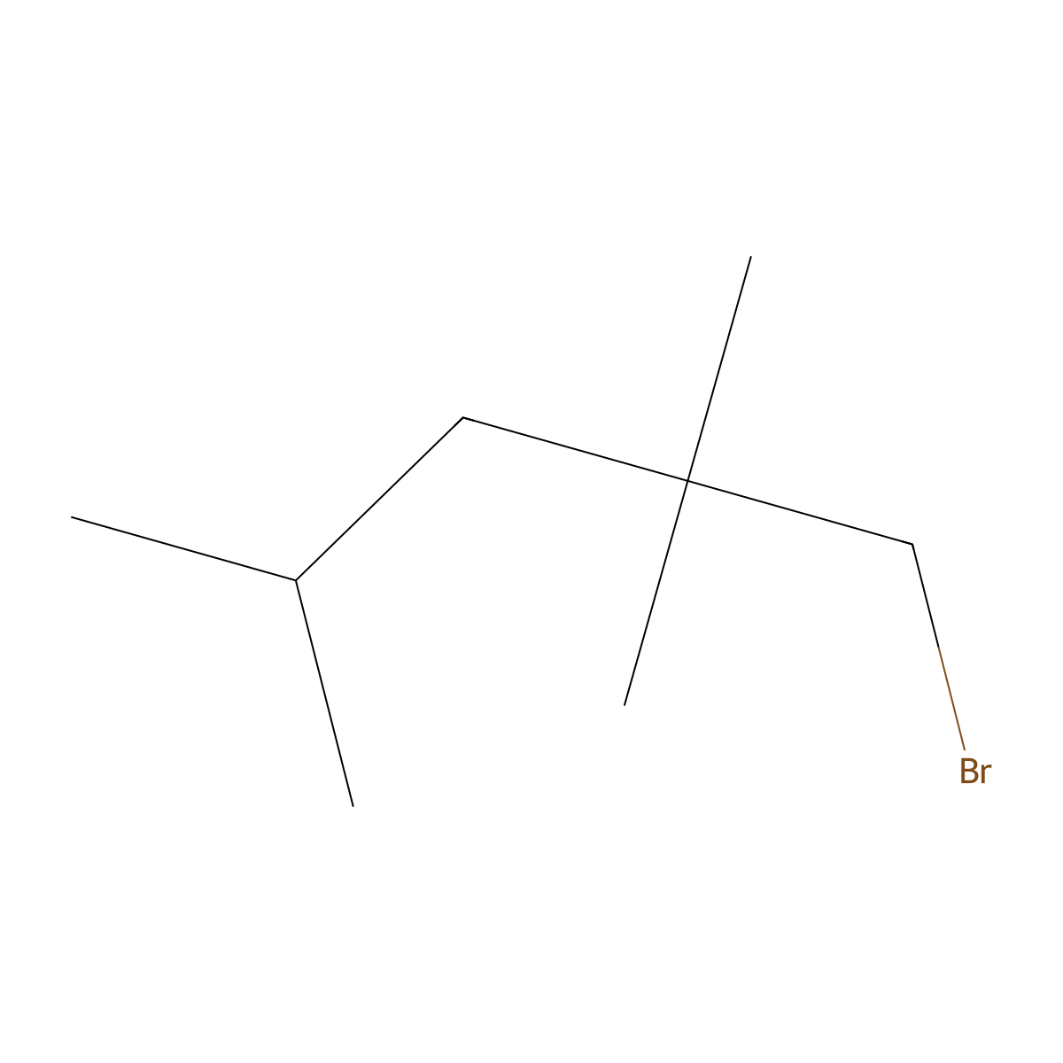 2-(Bromomethyl)-2,4-dimethylpentane molecular structure, CAS 13356-11-1