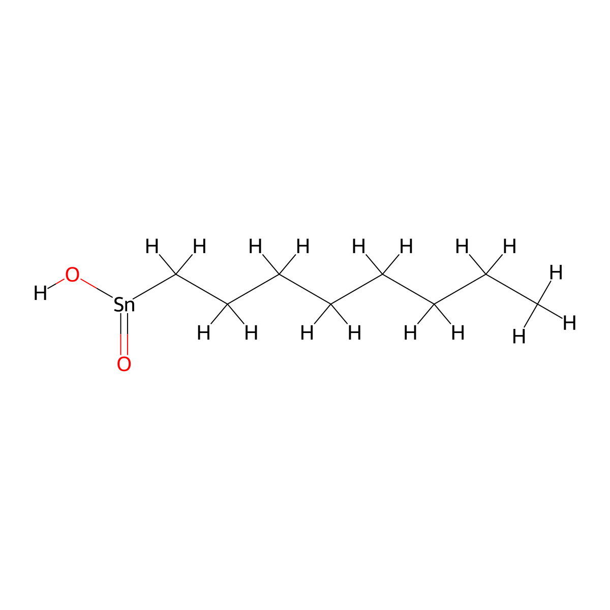 Stannane, hydroxyoctyloxo- molecular structure, CAS 13356-20-2