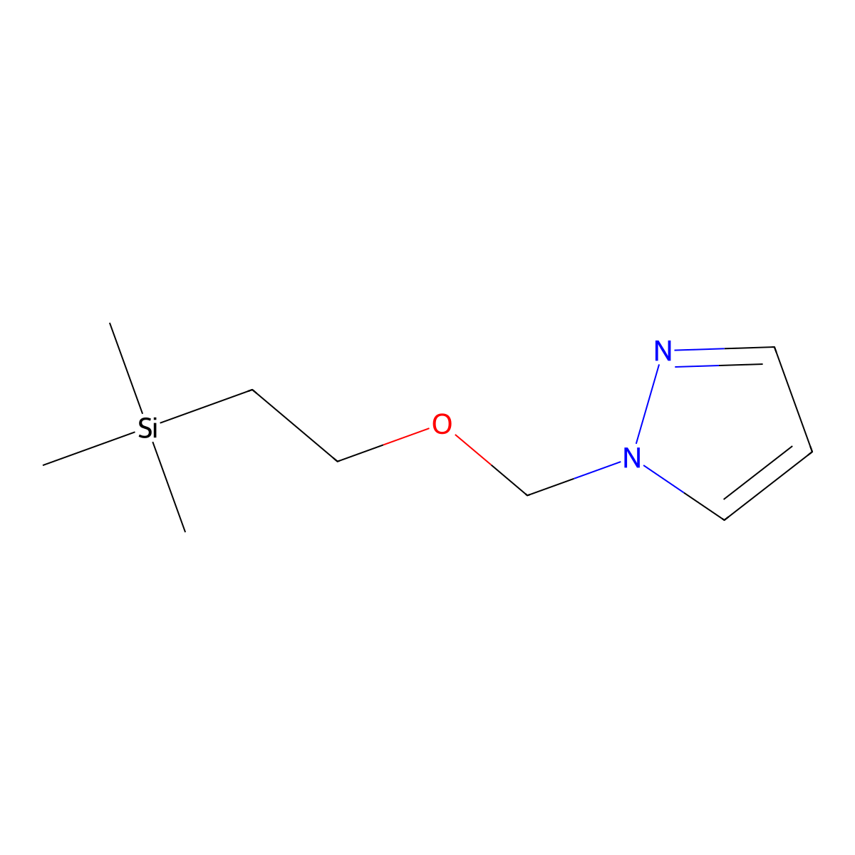 1-((2-(Trimethylsilyl)ethoxy)methyl)-1H-pyrazole molecular structure, CAS 133560-57-3