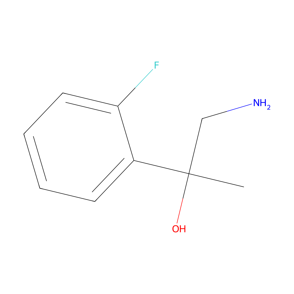 1-Amino-2-(2-fluorophenyl)propan-2-ol molecular structure, CAS 133562-29-5