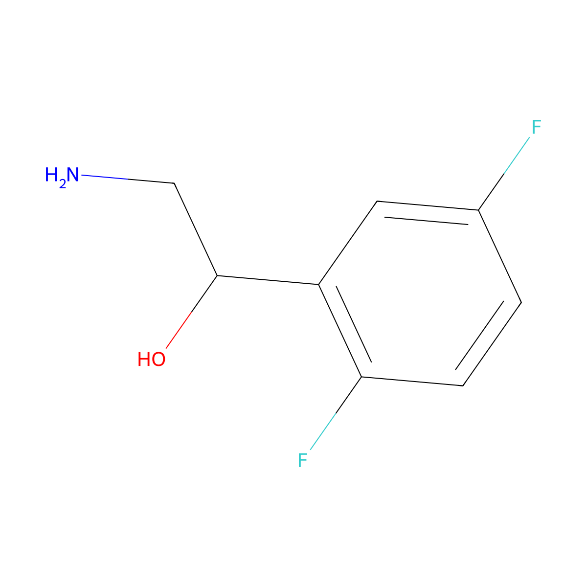 2-Amino-1-(2,5-difluorophenyl)ethanol molecular structure, CAS 133562-31-9