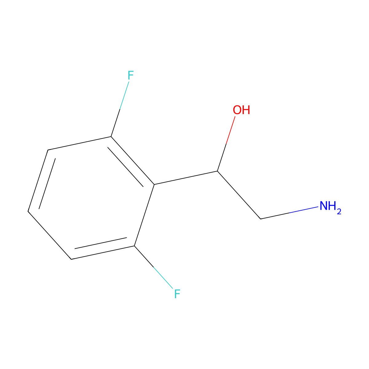 2-Amino-1-(2,6-difluorophenyl)ethanol molecular structure, CAS 133562-32-0