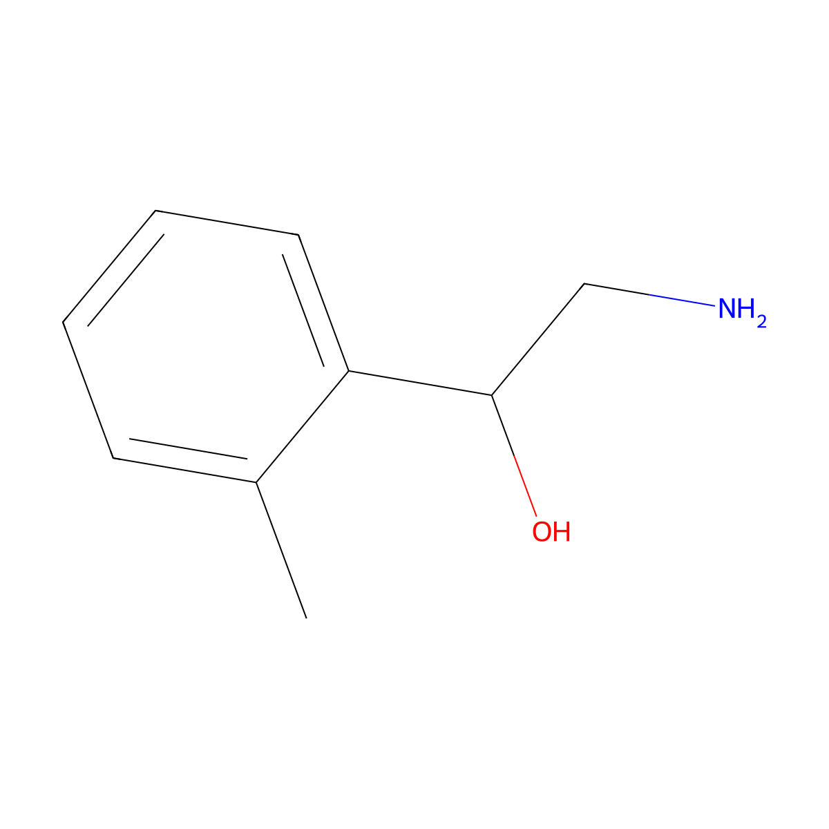 2-Amino-1-(2-methylphenyl)ethan-1-ol molecular structure, CAS 133562-34-2