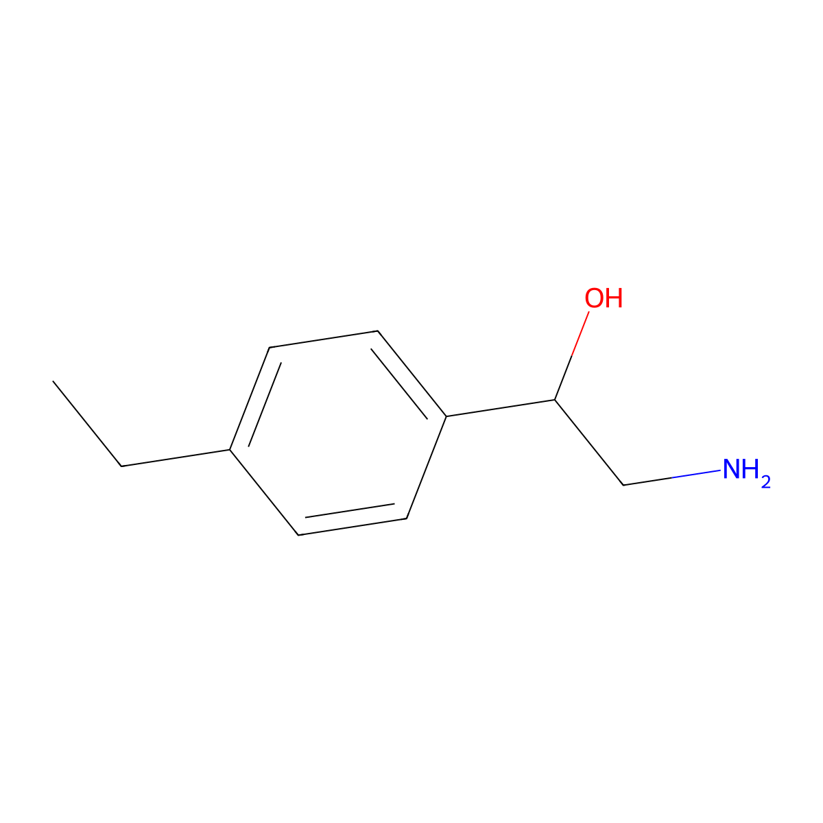 2-Amino-1-(4-ethylphenyl)ethan-1-ol molecular structure, CAS 133562-39-7