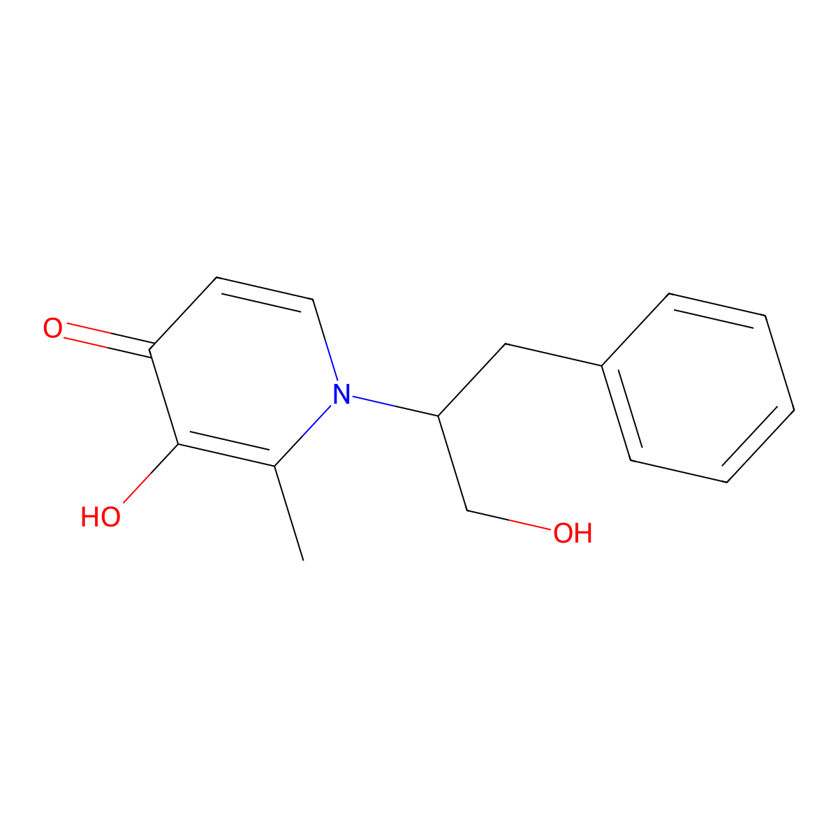 (S)-3-Hydroxy-1-(1-hydroxy-3-phenylpropan-2-yl)-2-methylpyridin-4(1H)-one molecular structure, CAS 1335636-84-4