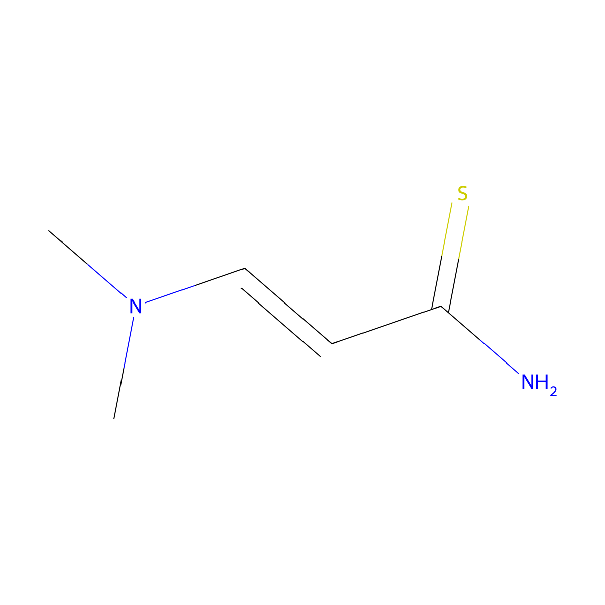 2-Propenethioamide, 3-(dimethylamino)- molecular structure, CAS 133564-77-9