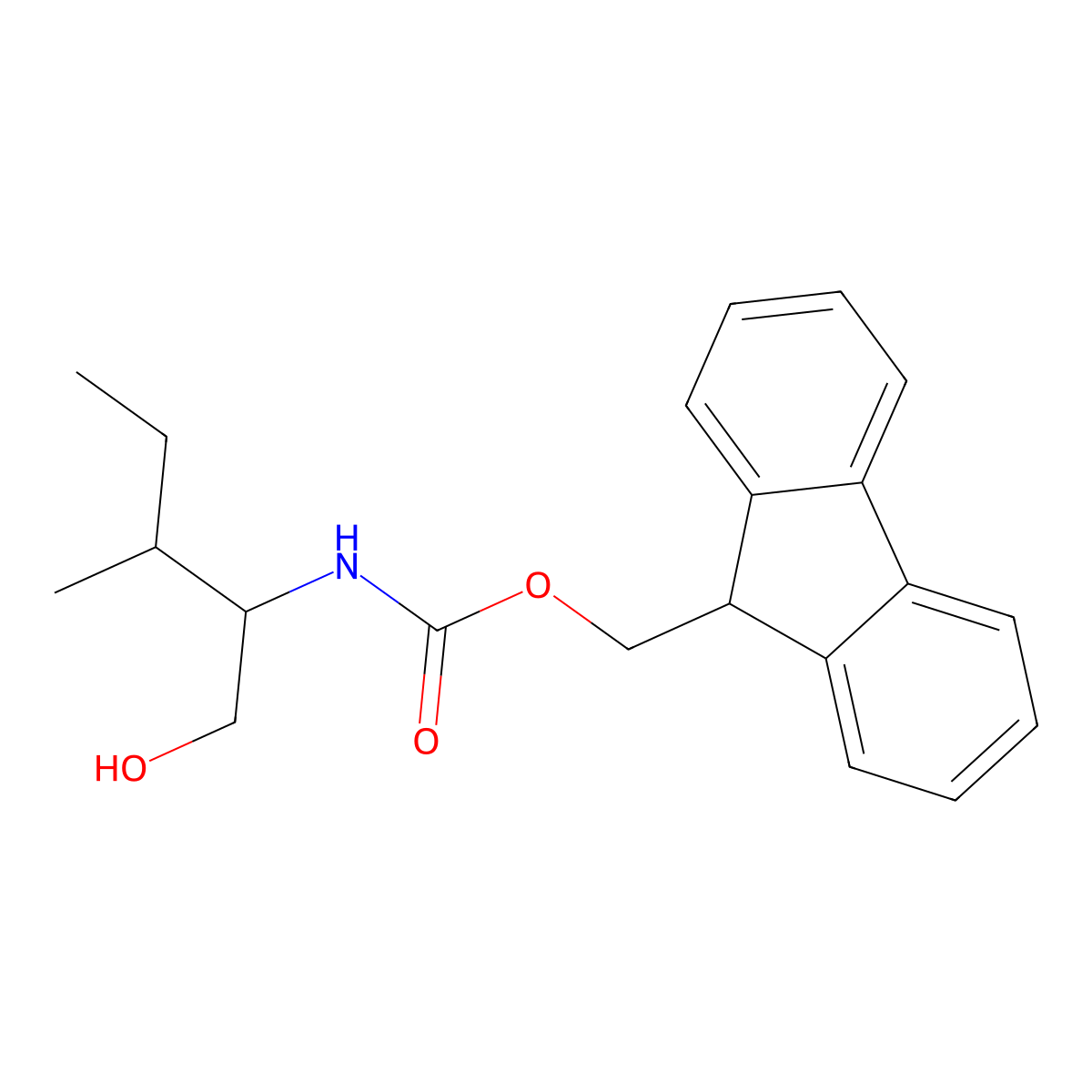 fmoc-Isoleucinol molecular structure, CAS 133565-46-5