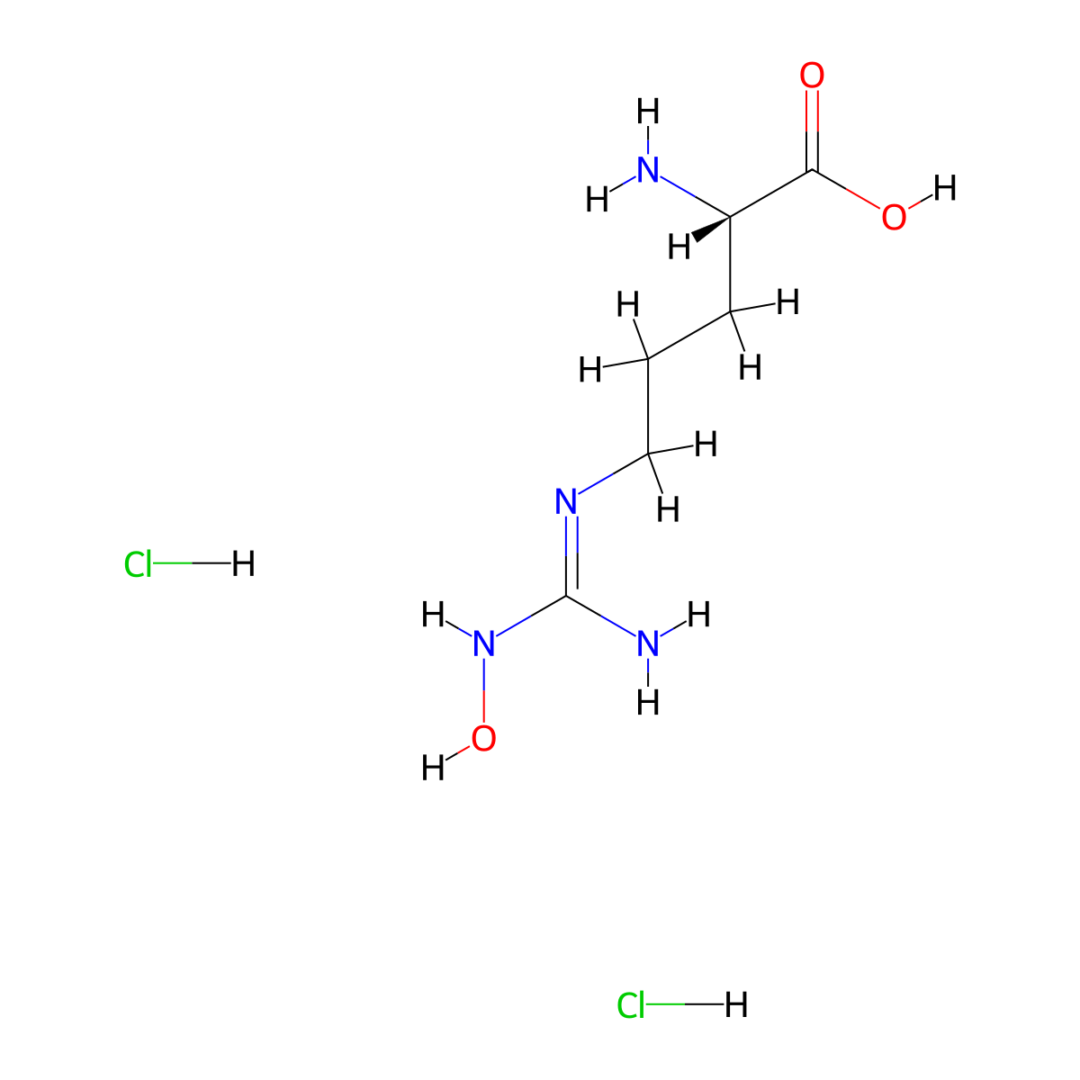 L-Hydroxy arginine (dihydrochloride) molecular structure, CAS 133565-48-7