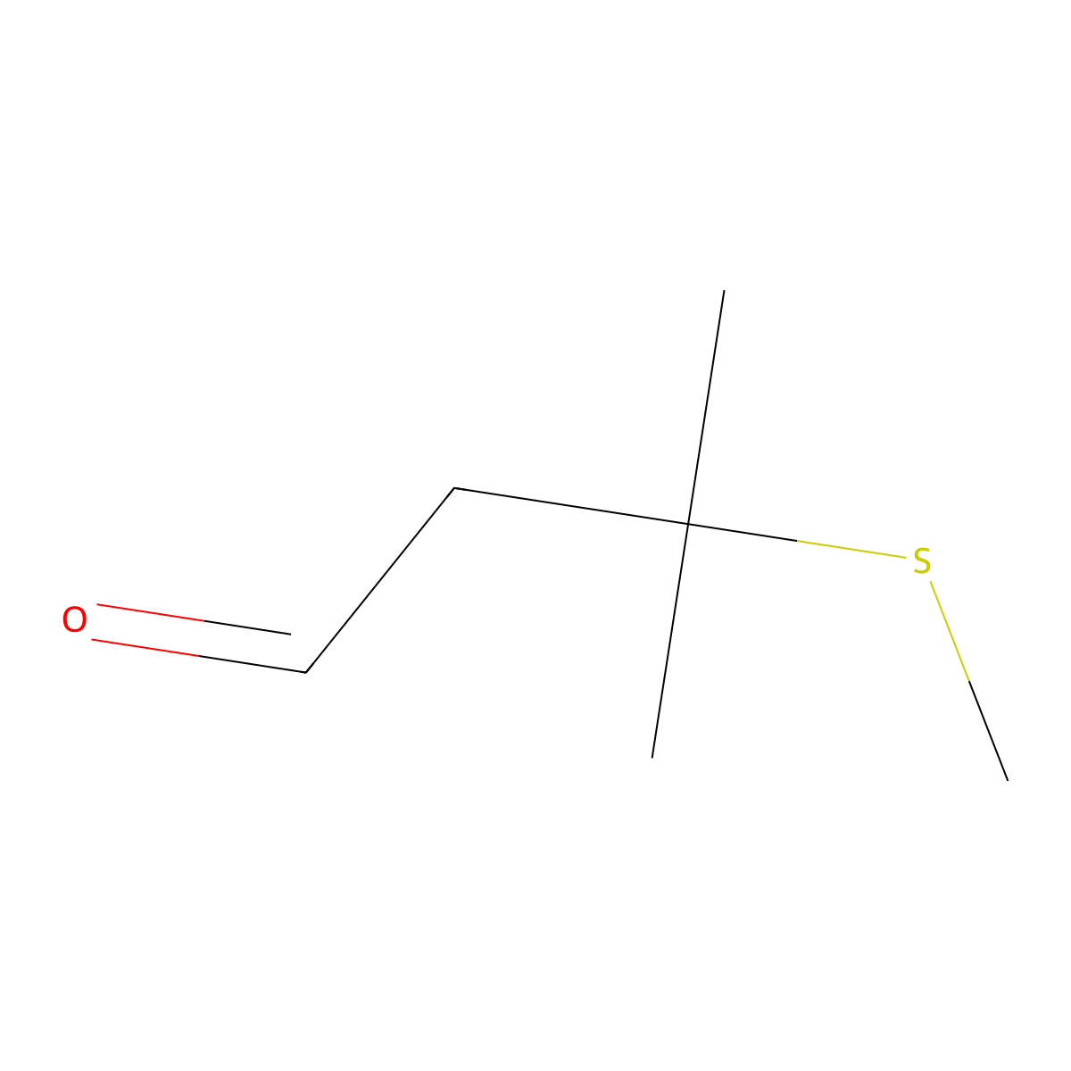 3-Methyl-3-(methylsulfanyl)butanal molecular structure, CAS 133567-89-2