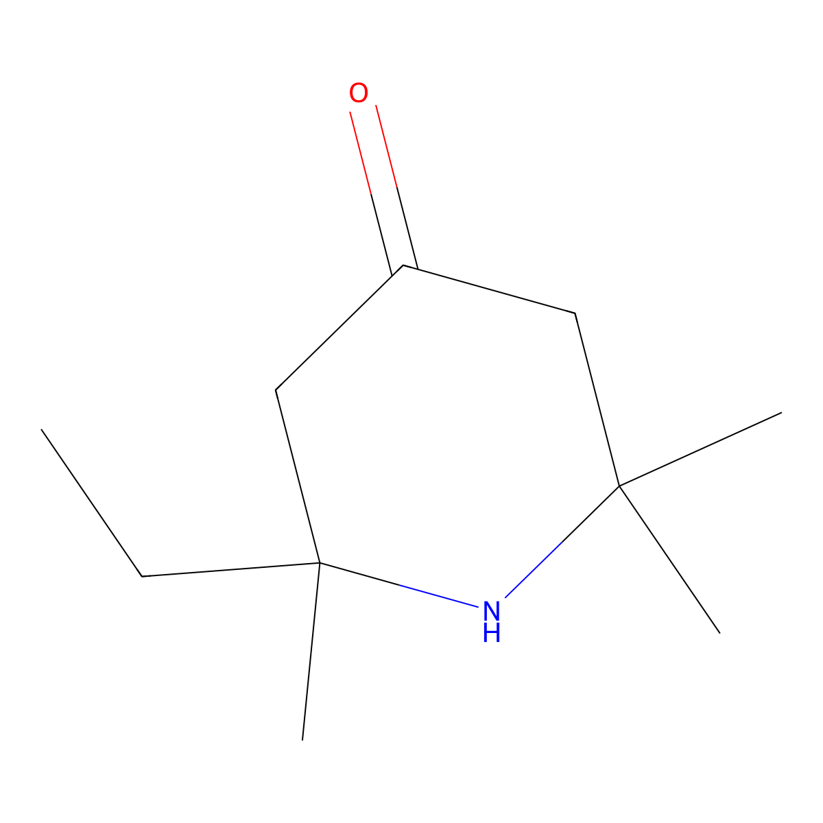 2-Ethyl-2,6,6-trimethylpiperidin-4-one molecular structure, CAS 133568-79-3