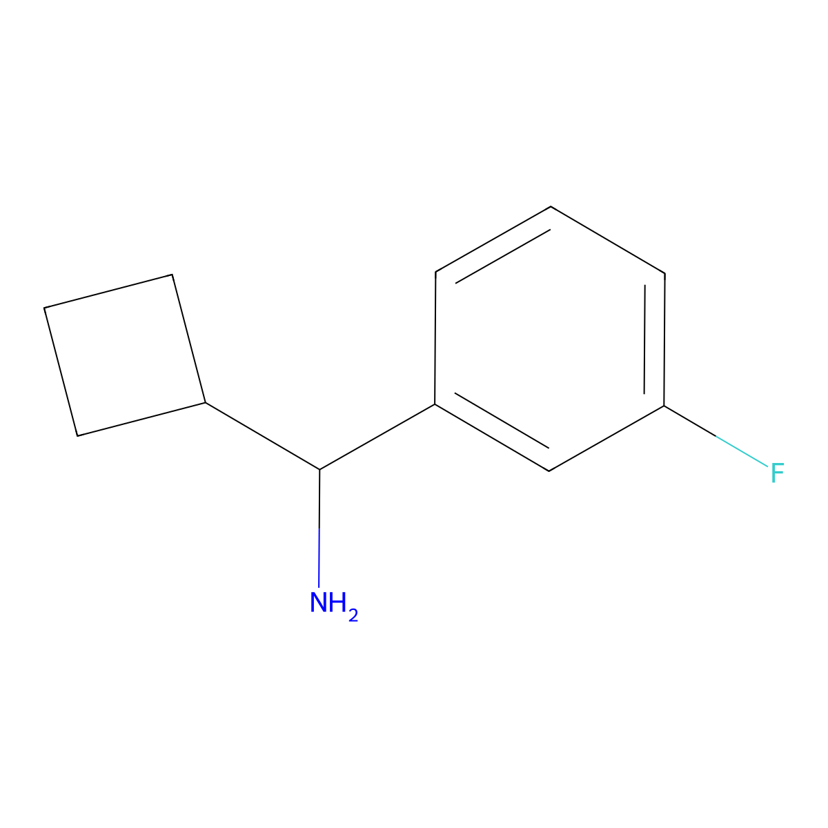 (R)-Cyclobutyl(3-fluorophenyl)methanamine molecular structure, CAS 1335683-31-2