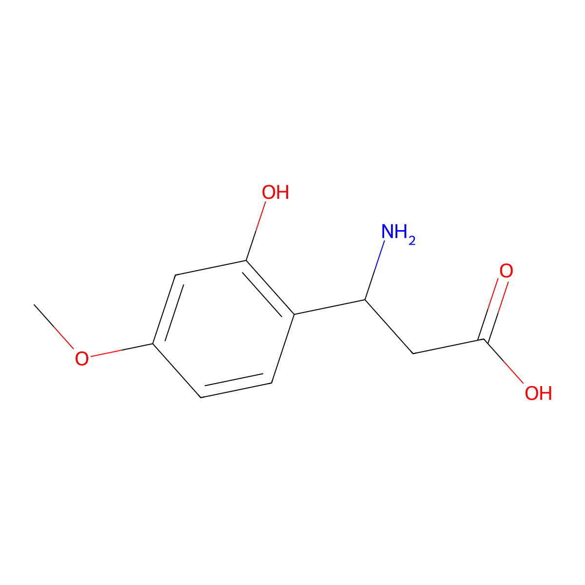 (3R)-3-Amino-3-(2-hydroxy-4-methoxyphenyl)propanoic acid molecular structure, CAS 1335705-81-1