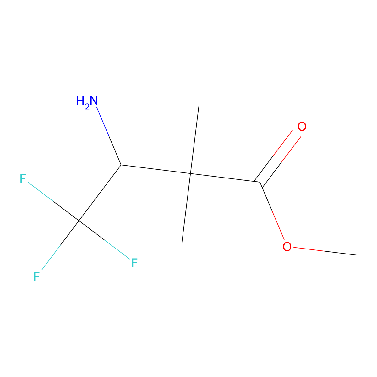methyl (3R)-3-amino-4,4,4-trifluoro-2,2-dimethylbutanoate molecular structure, CAS 1335717-94-6