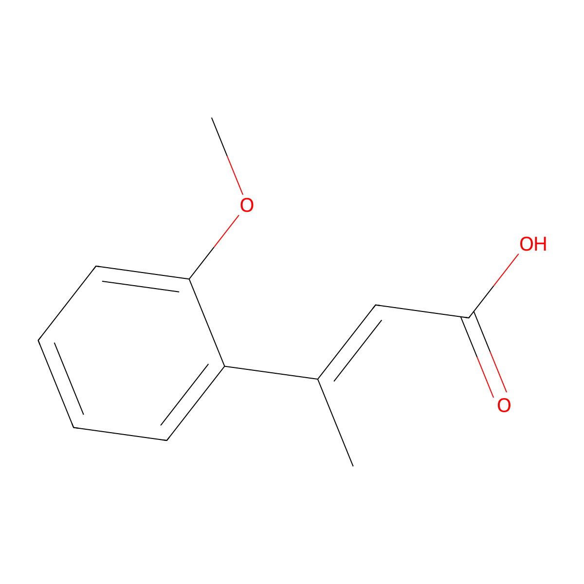 3-(2-Methoxyphenyl)but-2-enoic acid molecular structure, CAS 133572-07-3