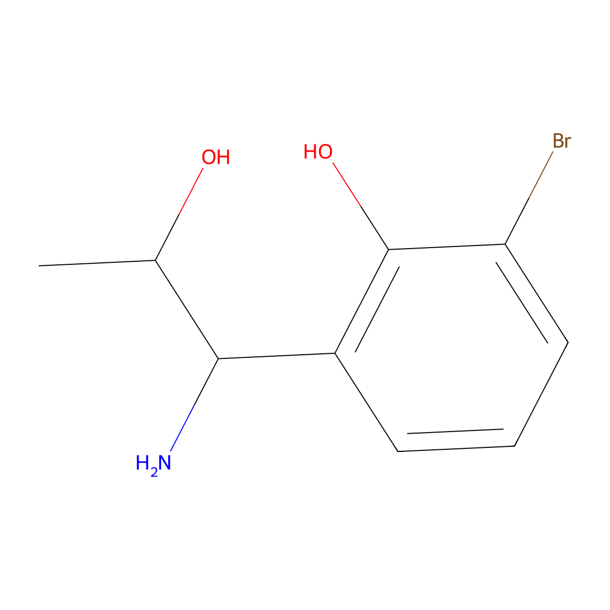 2-((2S,1R)-1-Amino-2-hydroxypropyl)-6-bromophenol molecular structure, CAS 1335767-75-3
