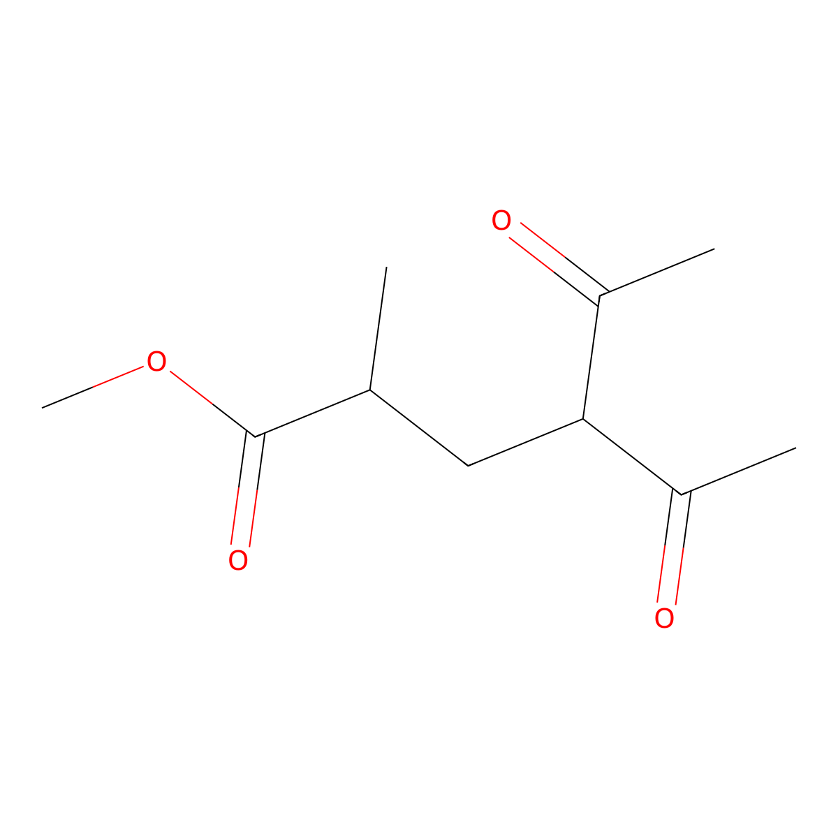 Methyl 4-acetyl-2-methyl-5-oxohexanoate molecular structure, CAS 133578-40-2