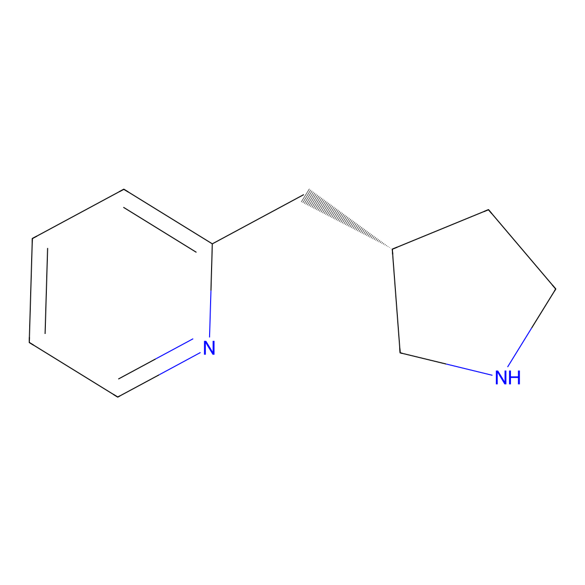 (S)-2-(Pyrrolidin-3-ylmethyl)pyridine molecular structure, CAS 1335787-41-1