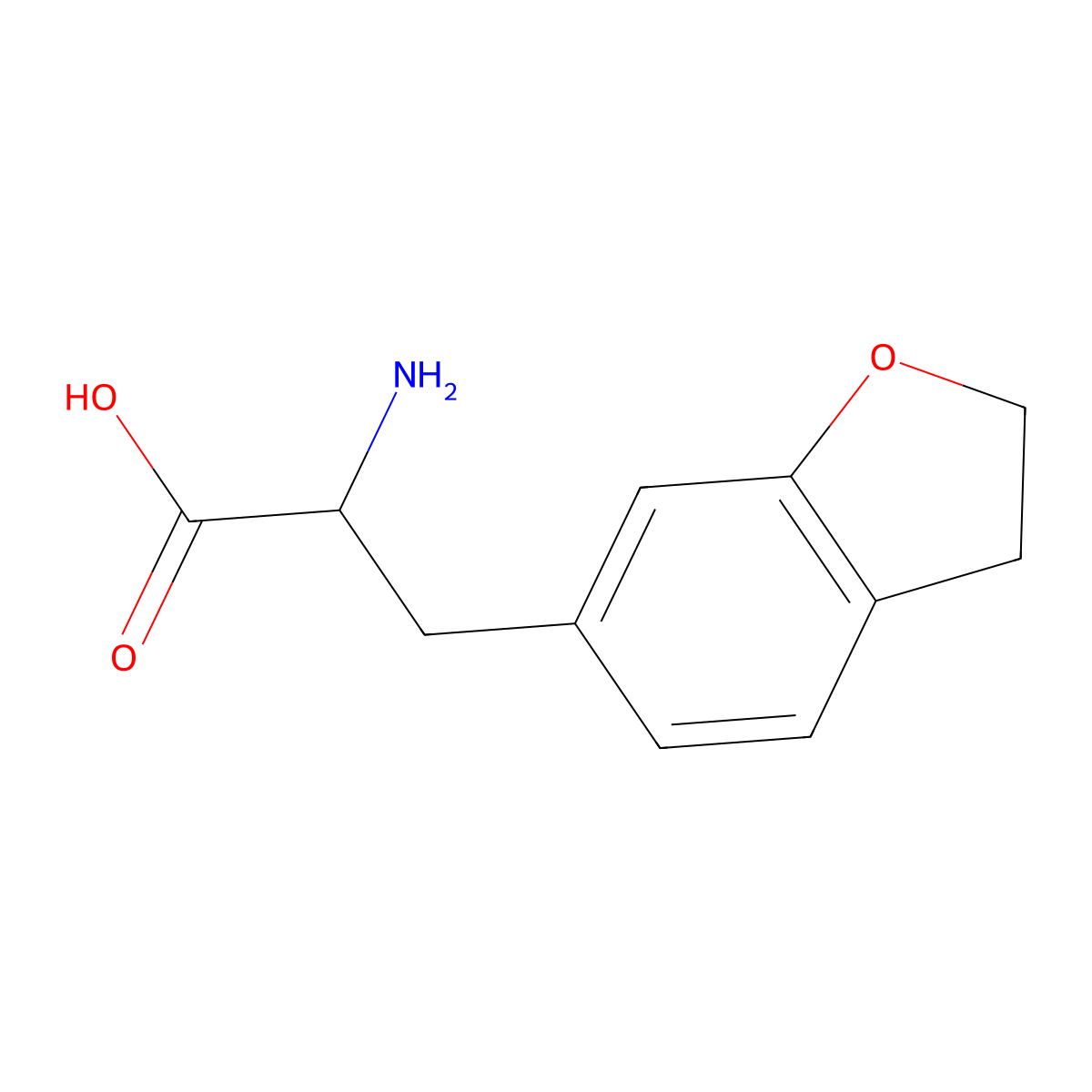 (Alphar)-alpha-amino-2,3-dihydro-6-benzofuranpropanoic acid molecular structure, CAS 1335796-10-5