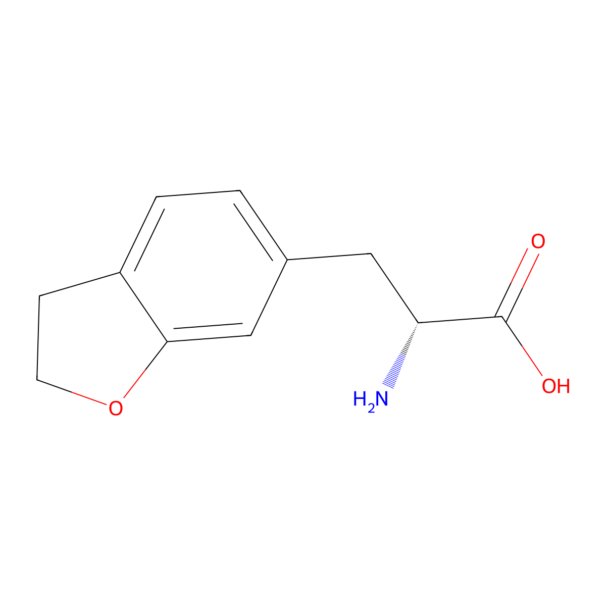 (Alphar)-alpha-amino-2,3-dihydro-6-benzofuranpropanoic acid molecular structure, CAS 1335796-10-5