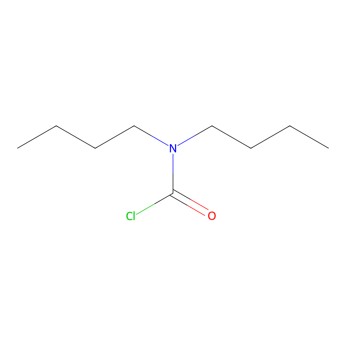 Dibutylcarbamoyl chloride molecular structure, CAS 13358-73-1