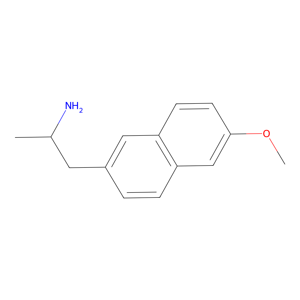 (2R)-1-(6-methoxynaphthalen-2-yl)propan-2-amine molecular structure, CAS 1335819-85-6