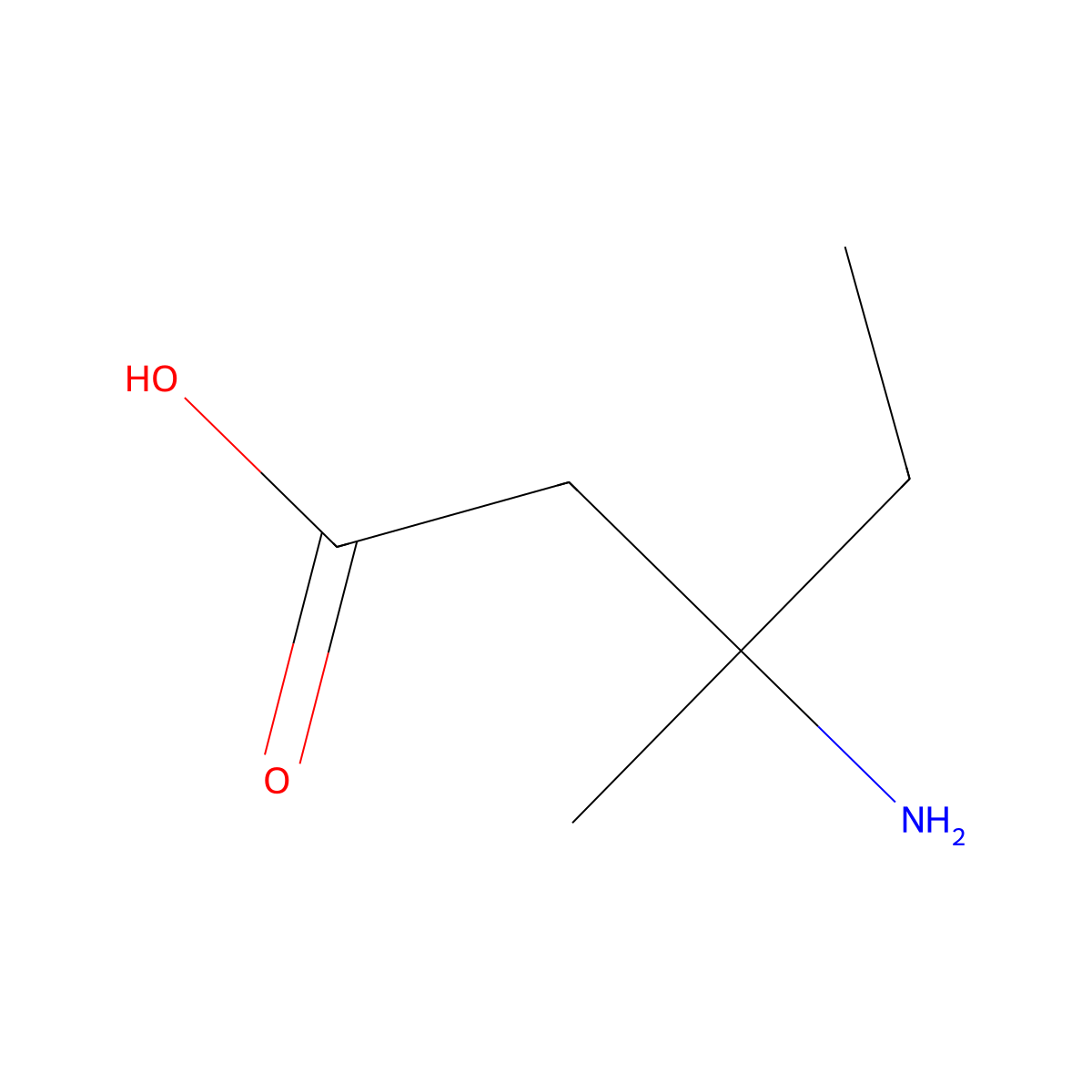 (3R)-3-Amino-3-methylpentanoic acid molecular structure, CAS 1335864-13-5