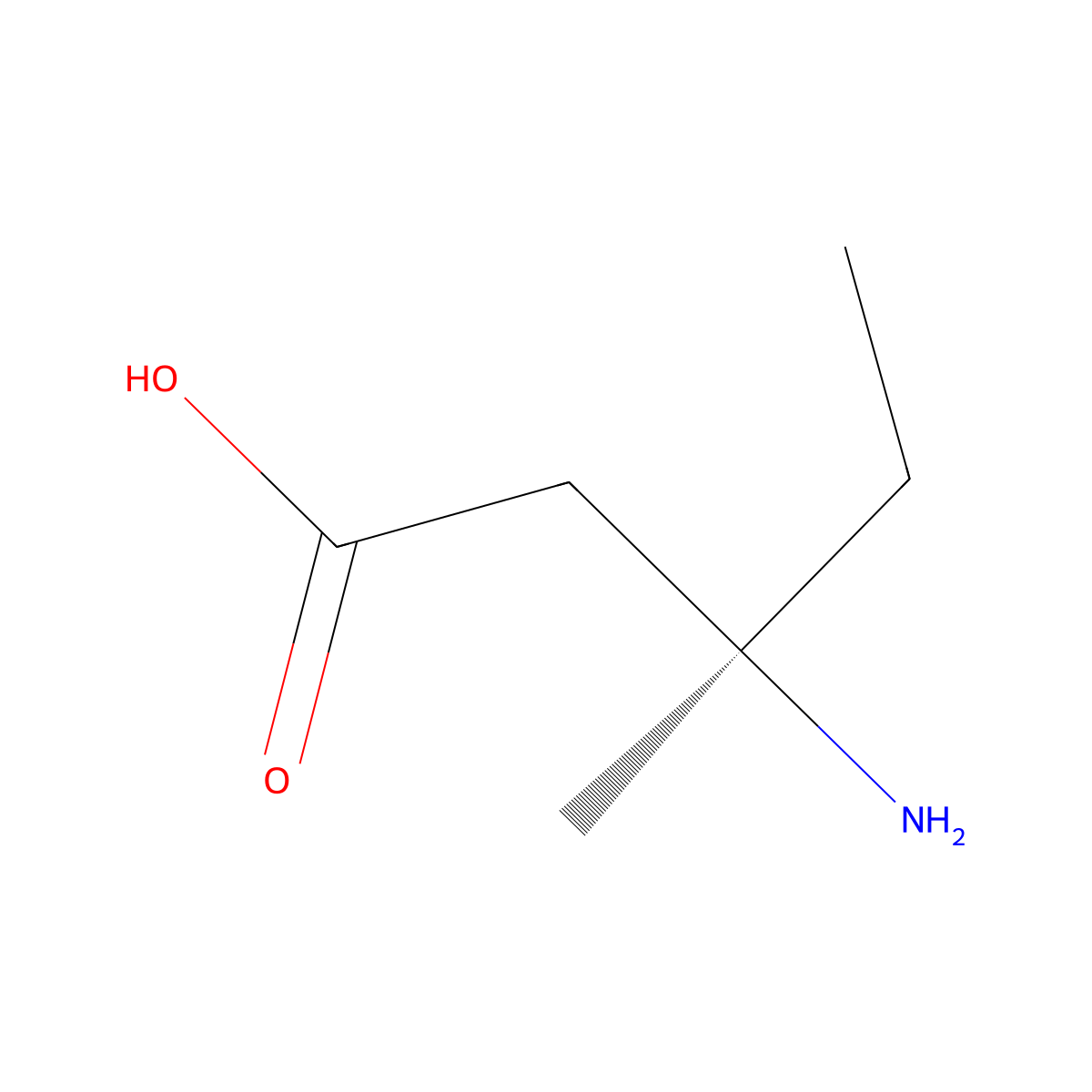 (3R)-3-Amino-3-methylpentanoic acid molecular structure, CAS 1335864-13-5