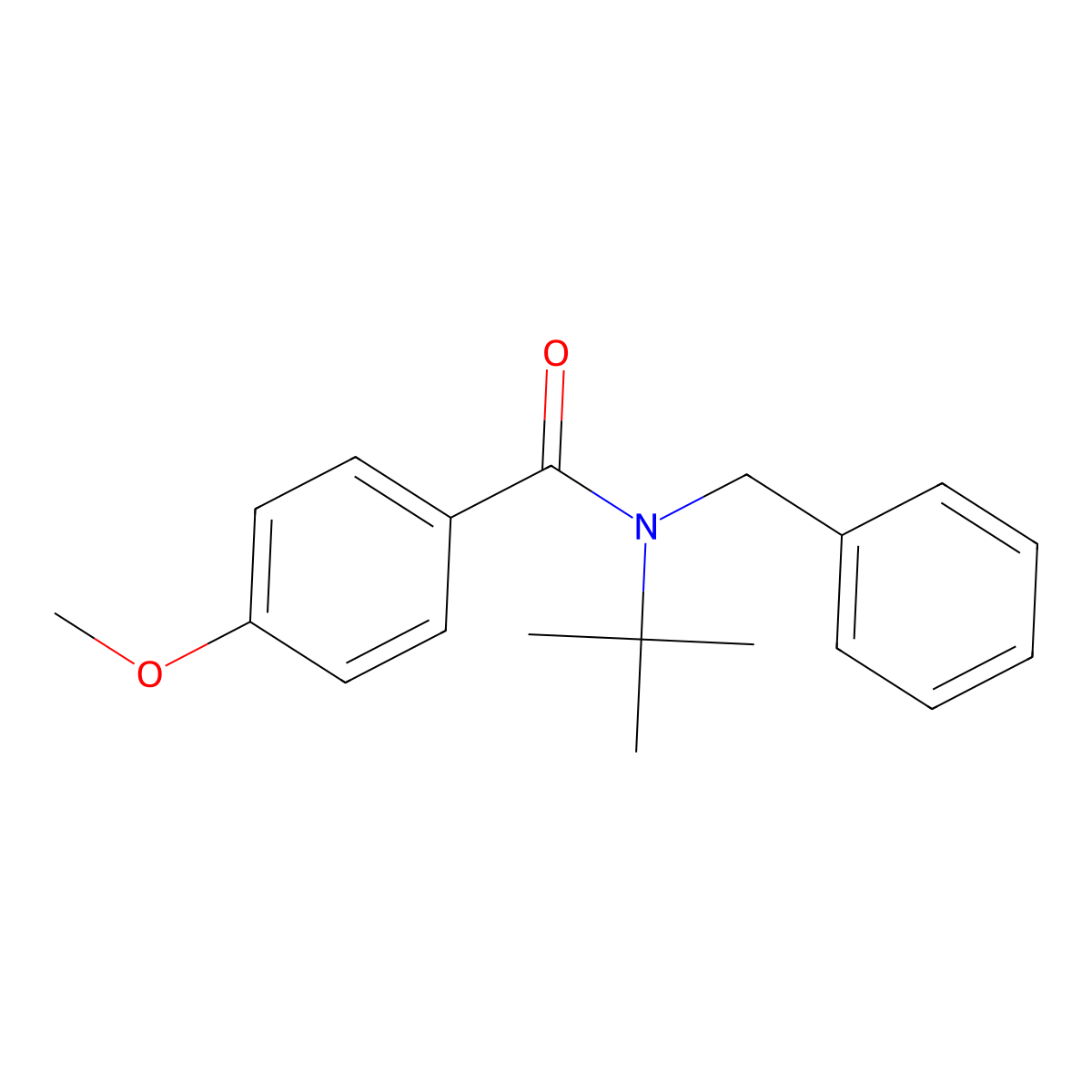N-benzyl-N-tert-butyl-4-methoxybenzamide molecular structure, CAS 133587-81-2