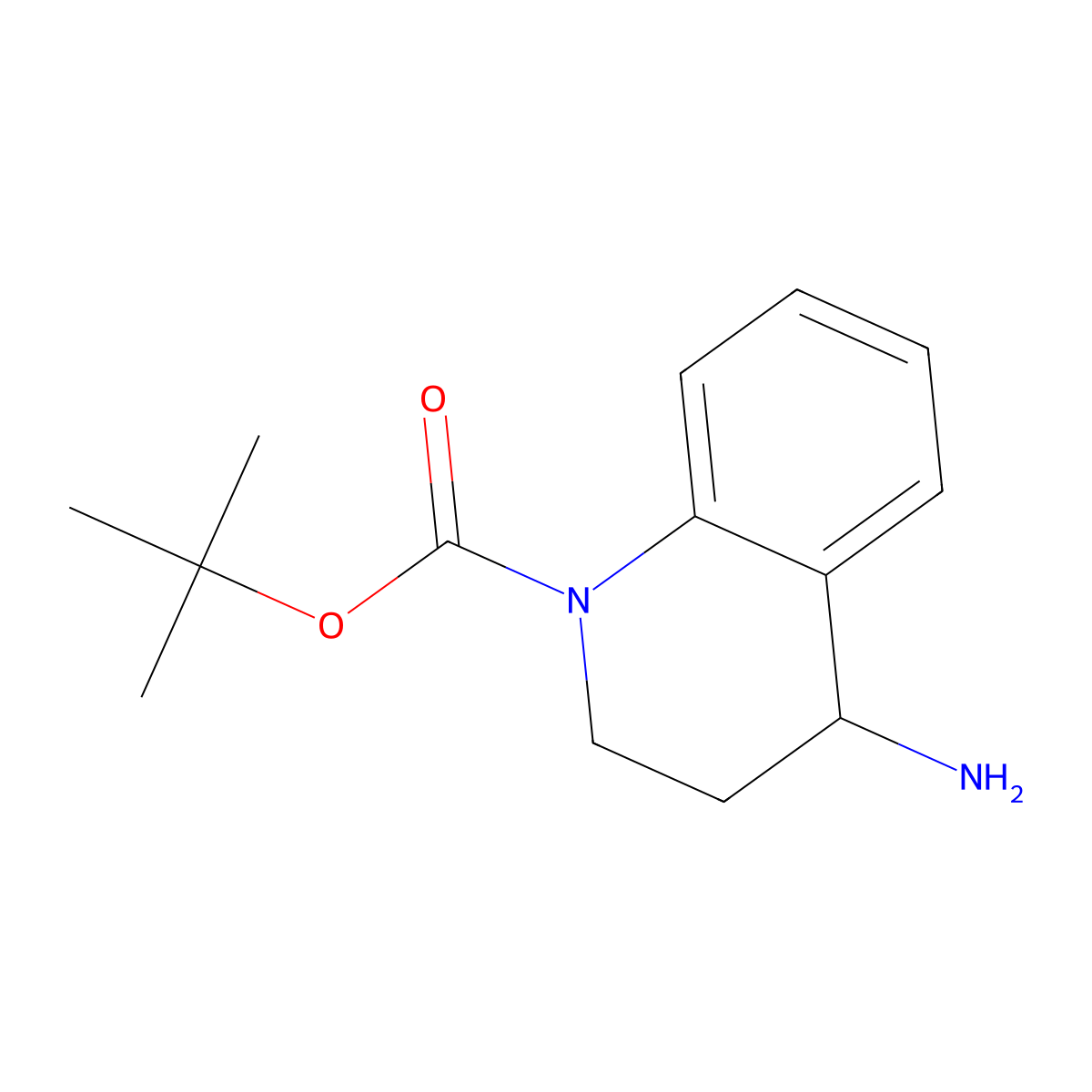 (R)-4-Amino-3,4-dihydro-2H-quinoline-1-carboxylic acid tert-butyl ester molecular structure, CAS 1335887-92-7