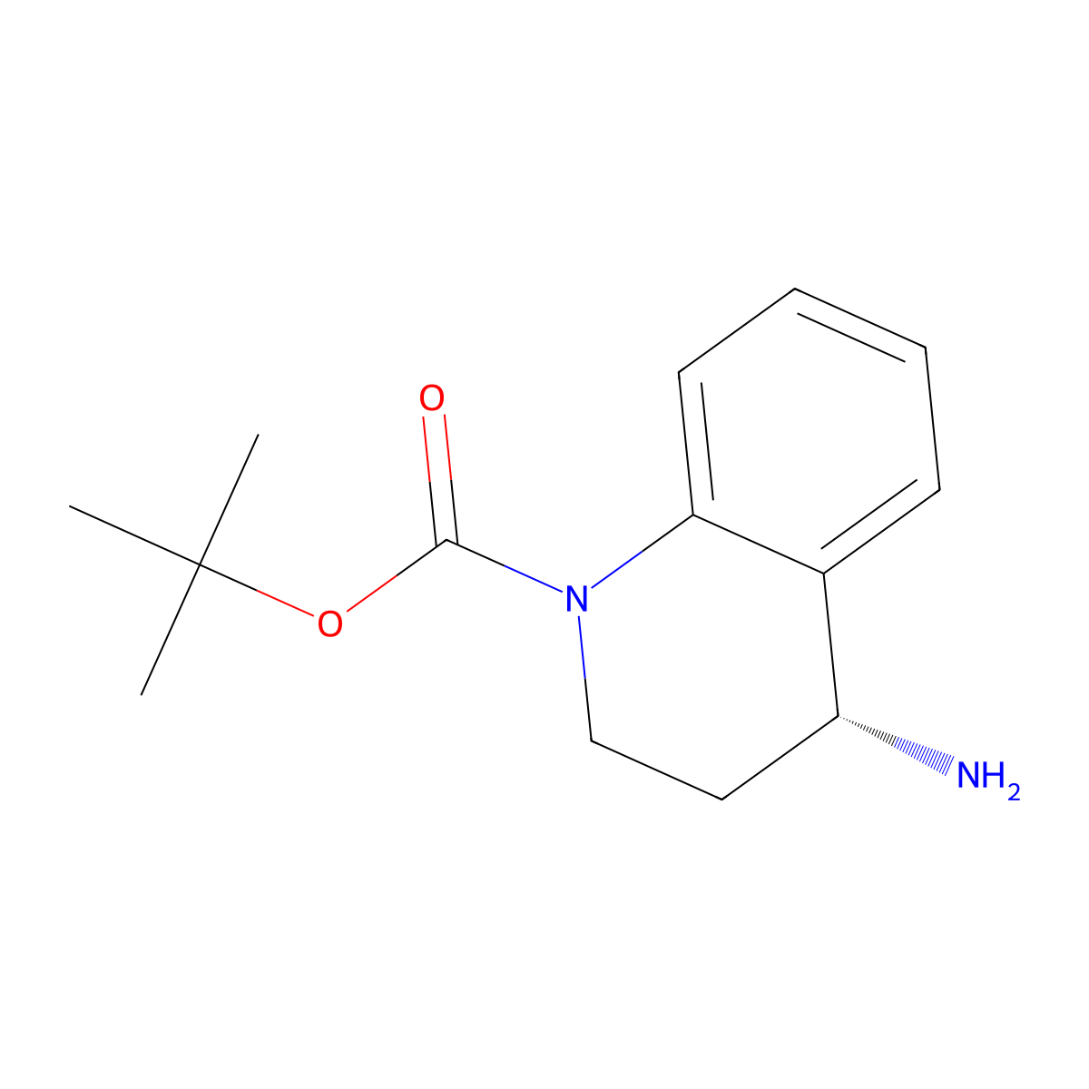 (R)-4-Amino-3,4-dihydro-2H-quinoline-1-carboxylic acid tert-butyl ester molecular structure, CAS 1335887-92-7