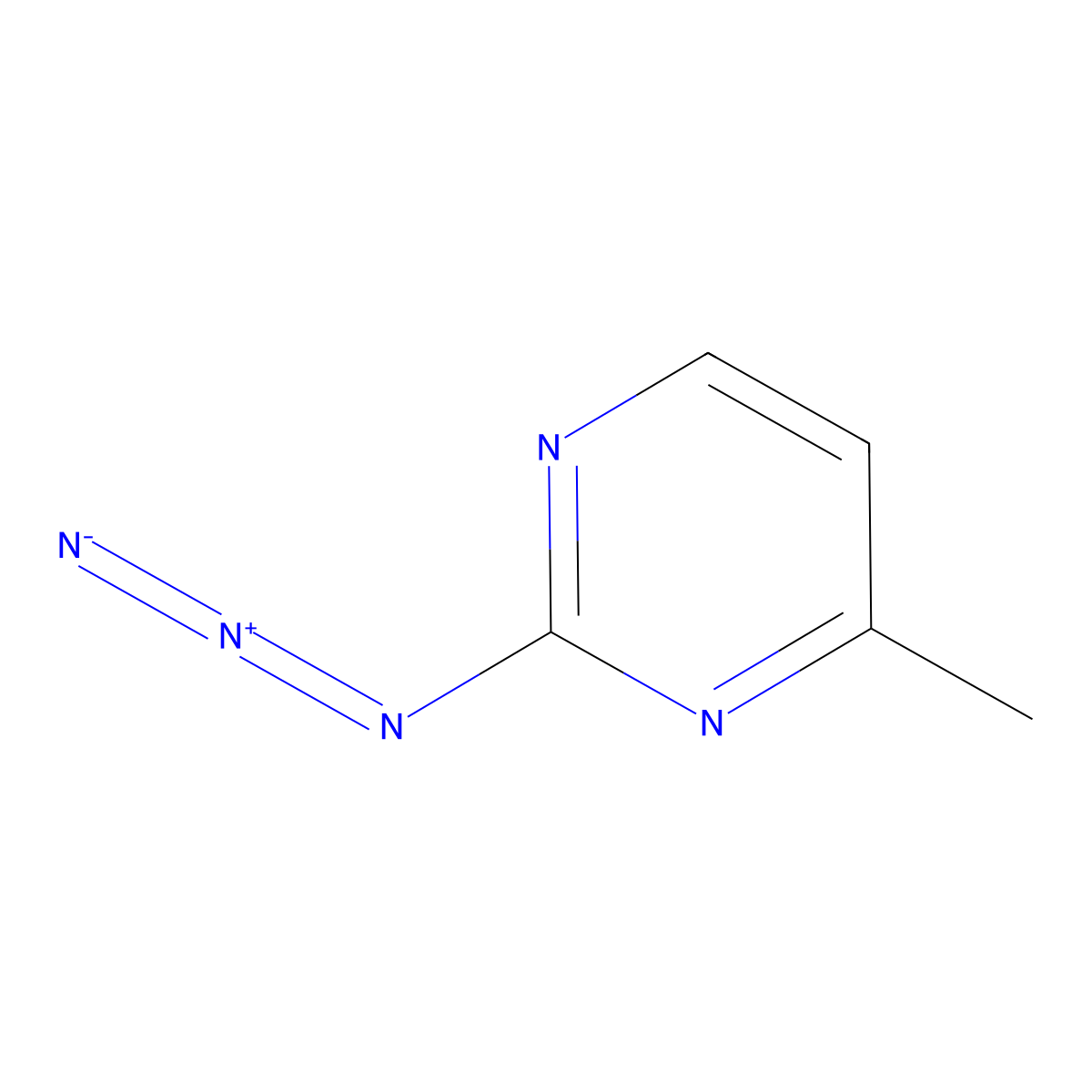 2-Azido-4-methylpyrimidine molecular structure, CAS 133592-74-2