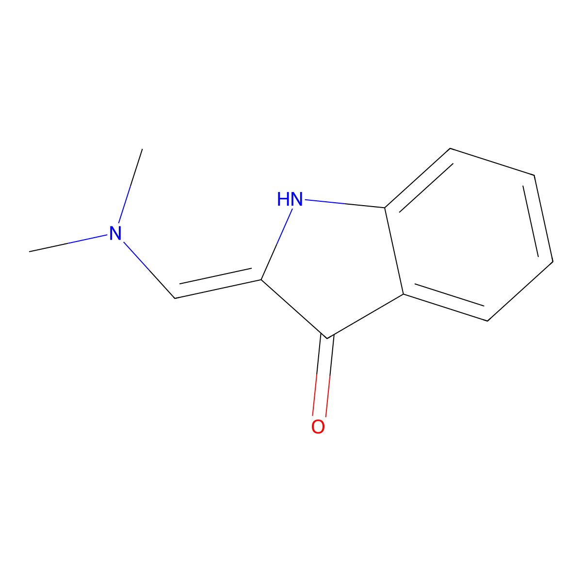 3H-Indol-3-one, 2-[(dimethylamino)methylene]-1,2-dihydro- molecular structure, CAS 133593-42-7