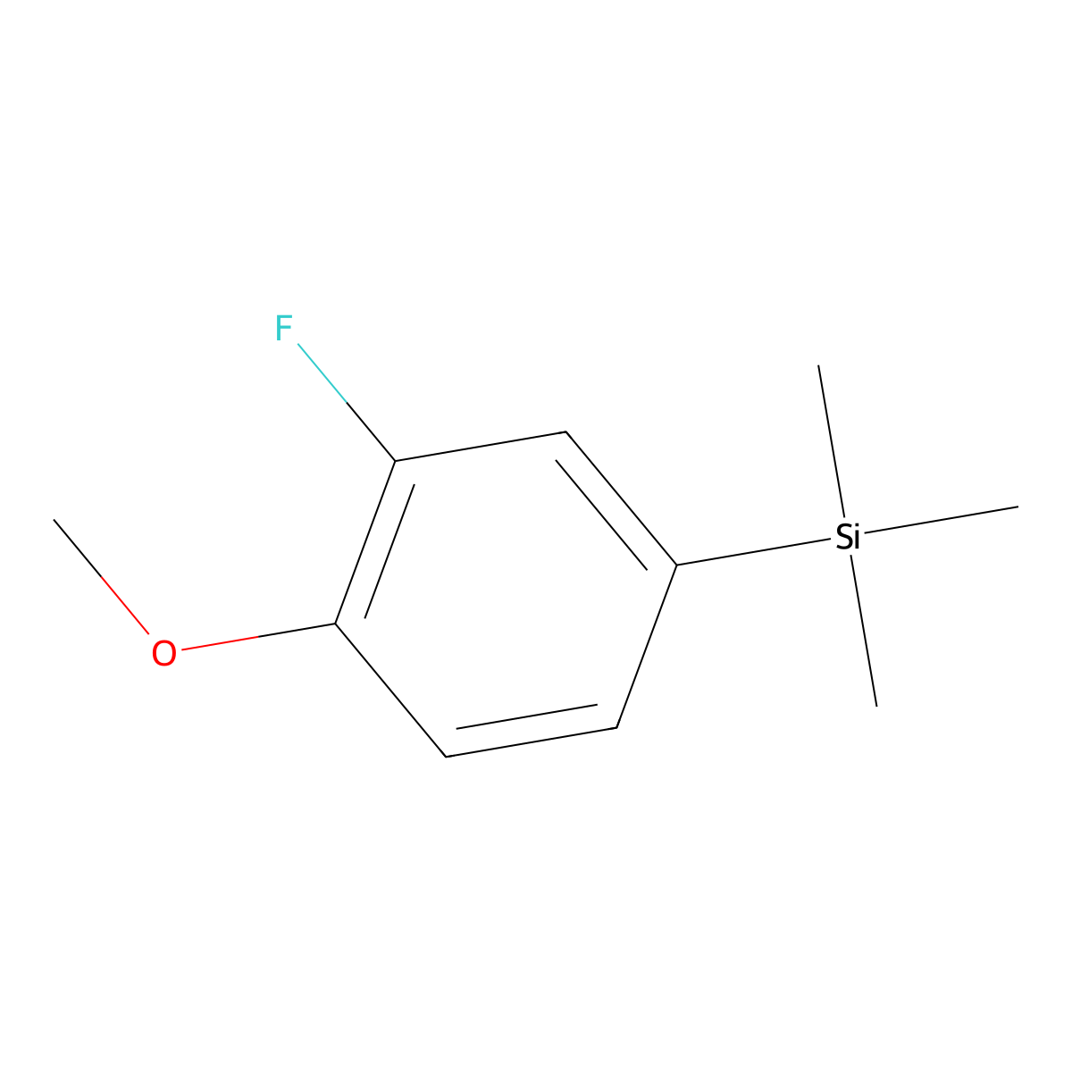1-(Trimethylsilyl)-3-fluoro-4-methoxybenzene molecular structure, CAS 133595-06-9