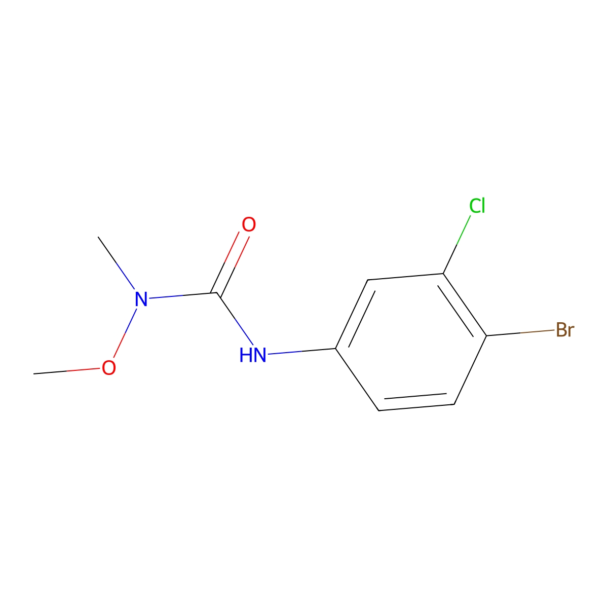 Chlorbromuron molecular structure, CAS 13360-45-7