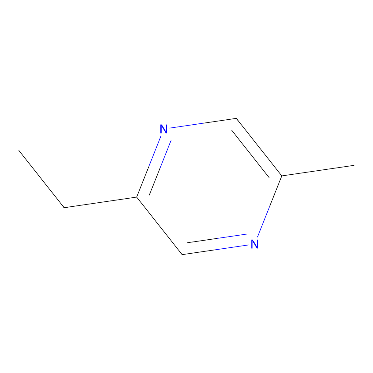 2-Ethyl-5-methylpyrazine molecular structure, CAS 13360-64-0