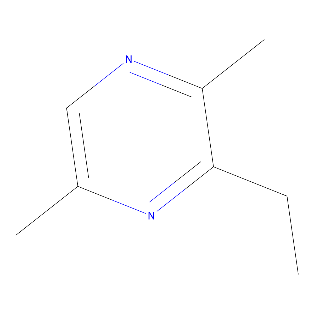 3-Ethyl-2,5-dimethylpyrazine molecular structure, CAS 13360-65-1